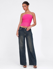 HARRIETT TUBE TOP - PINK : PINK
