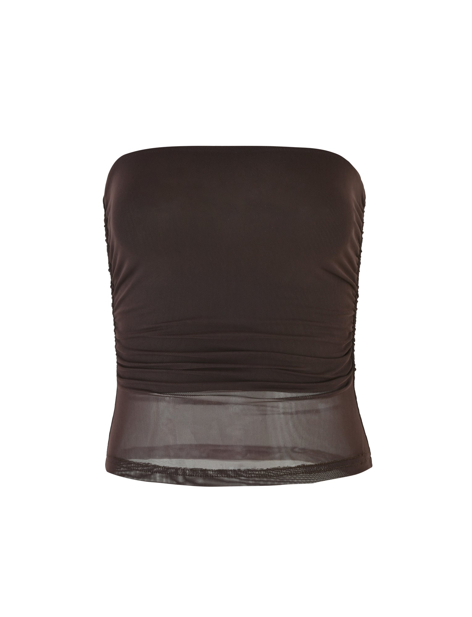 HARRIETT TUBE TOP - BROWN : CHOCOLATE