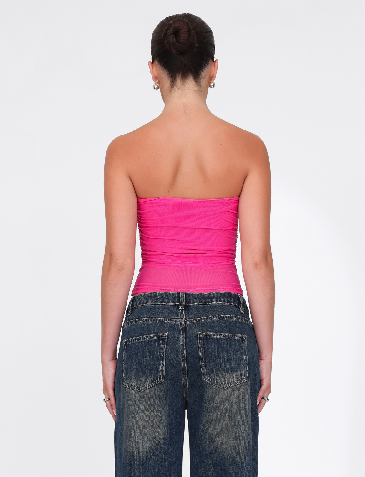 HARRIETT TUBE TOP - PINK : PINK