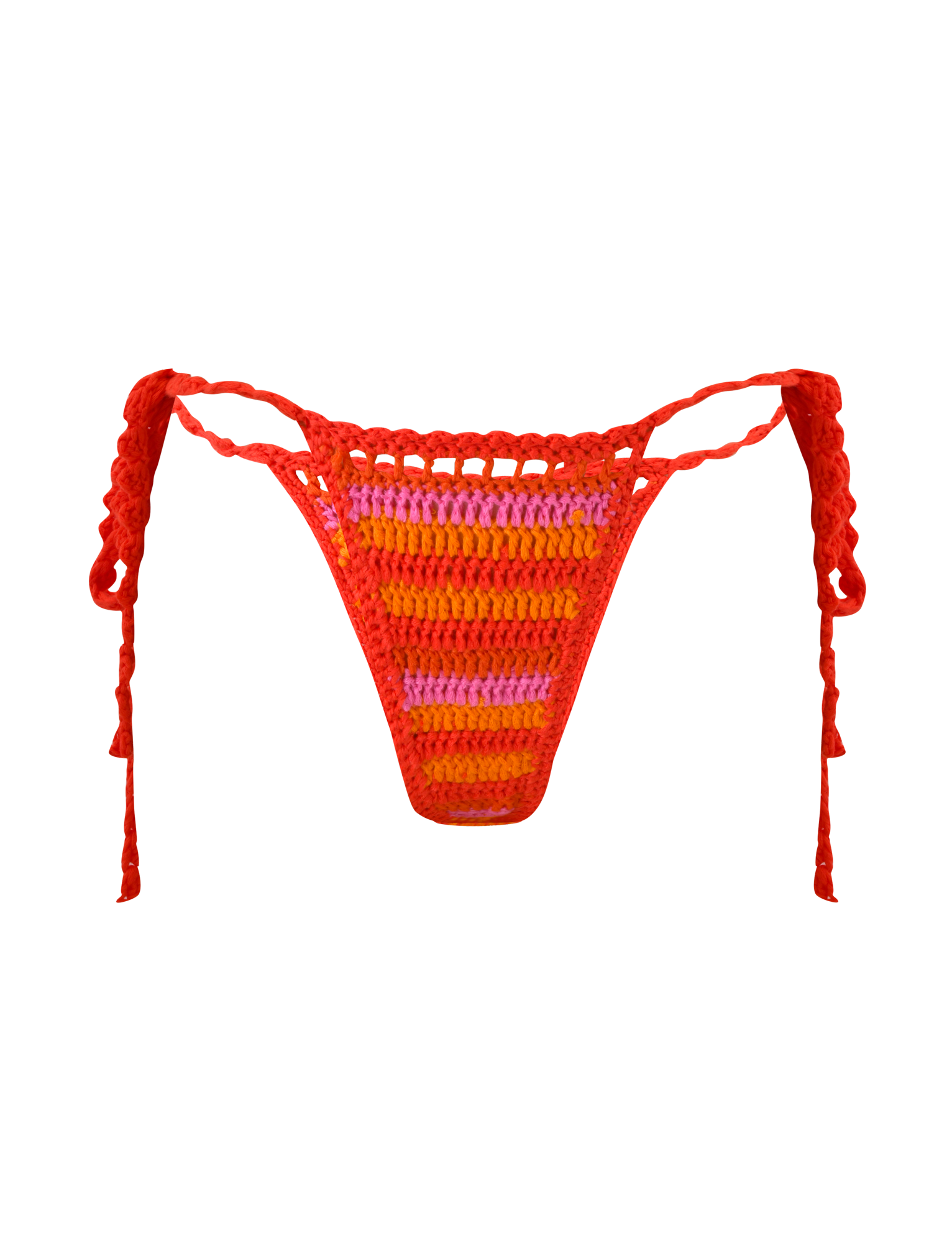 CORA BIKINI BOTTOM - SUNSET TROPICAL STRIPE