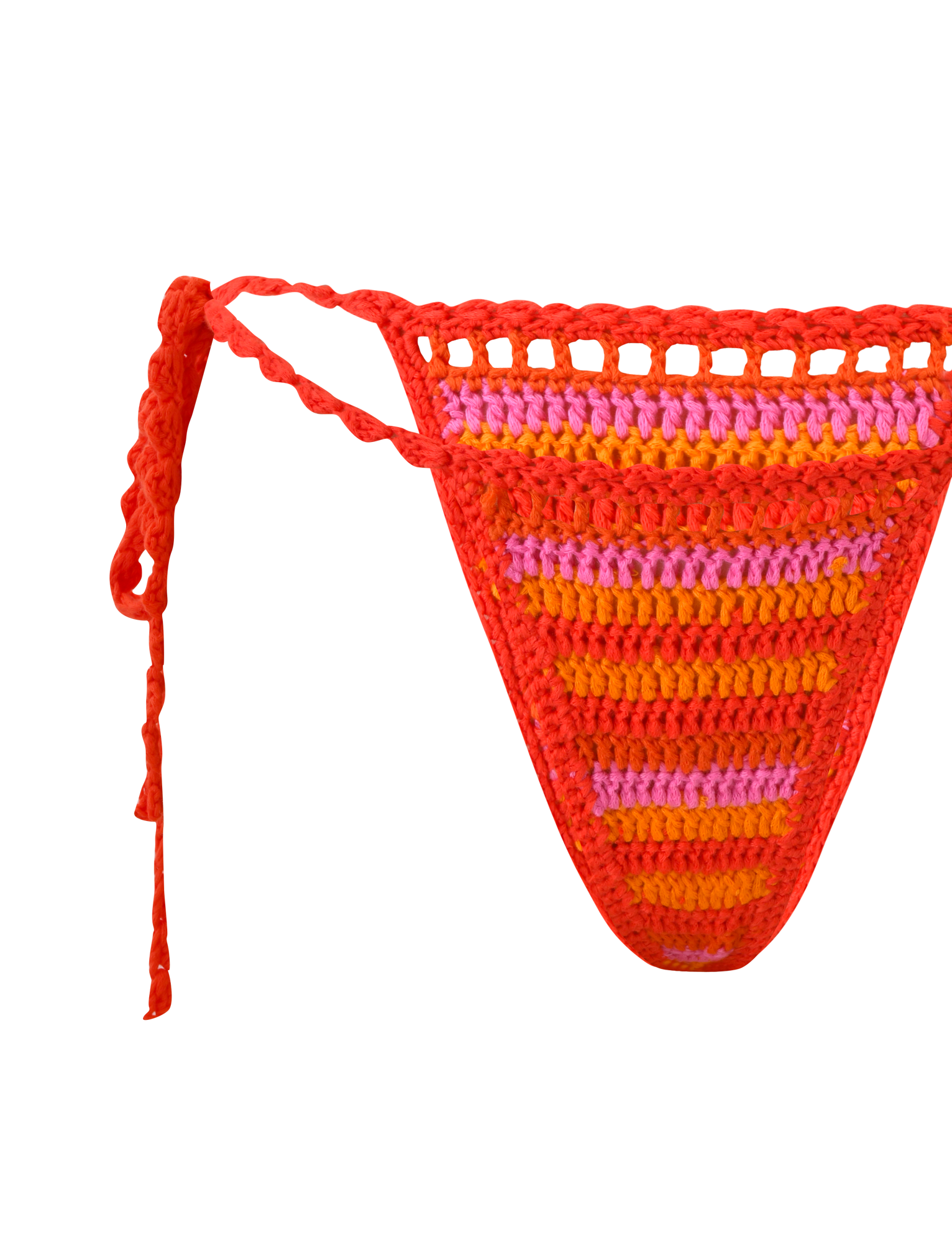 CORA BIKINI BOTTOM - SUNSET TROPICAL STRIPE