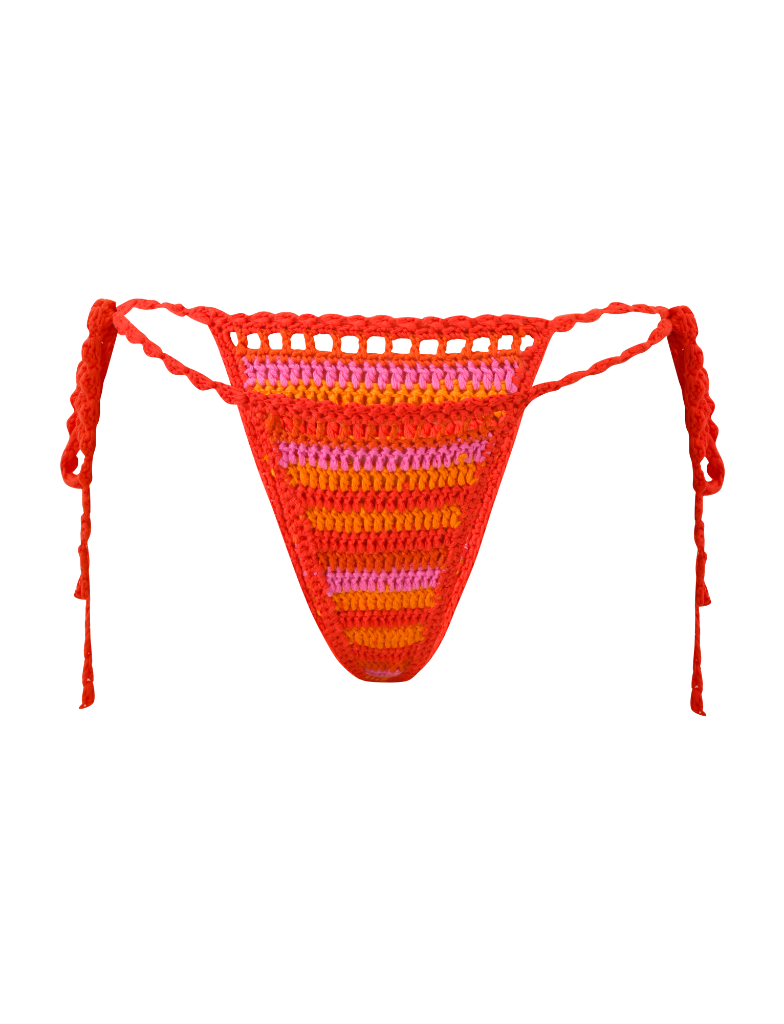 CORA BIKINI BOTTOM - SUNSET TROPICAL STRIPE