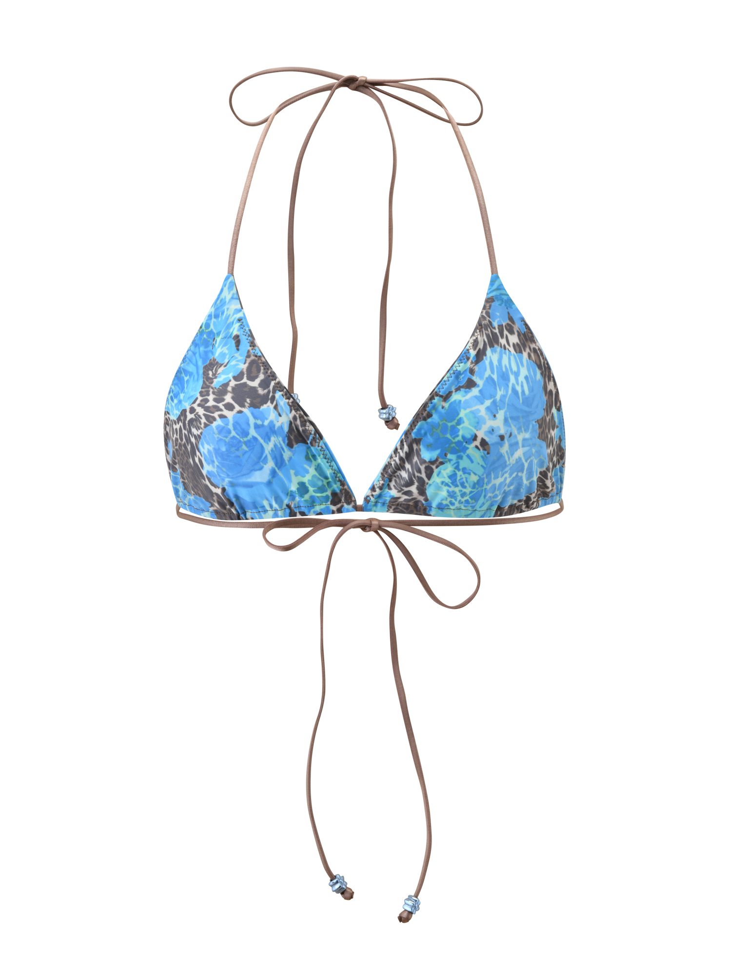AVE BIKINI TOP - BLUE LEOPARD