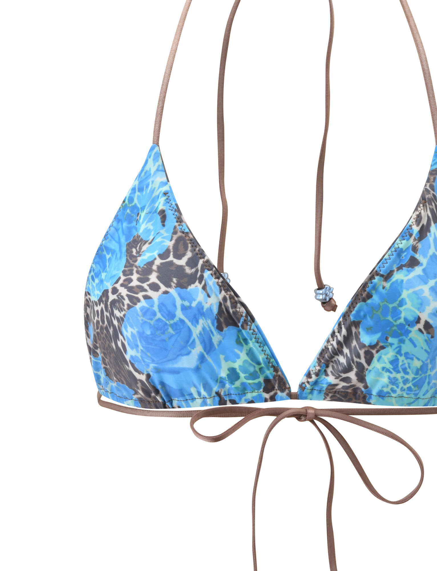 AVE BIKINI TOP - BLUE LEOPARD