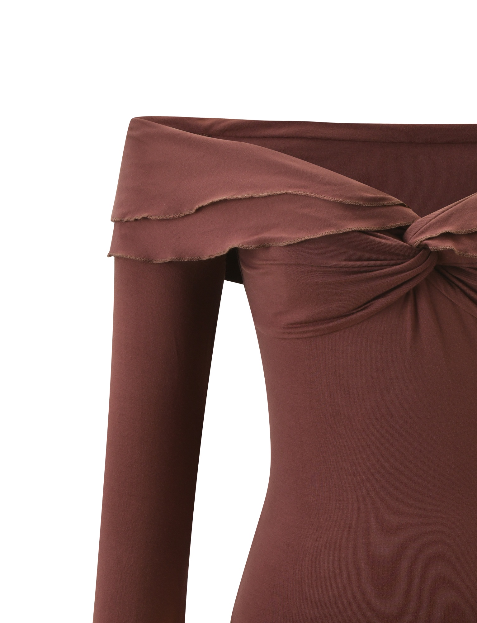 DENALI LONG SLEEVE TOP - CHOCOLATE