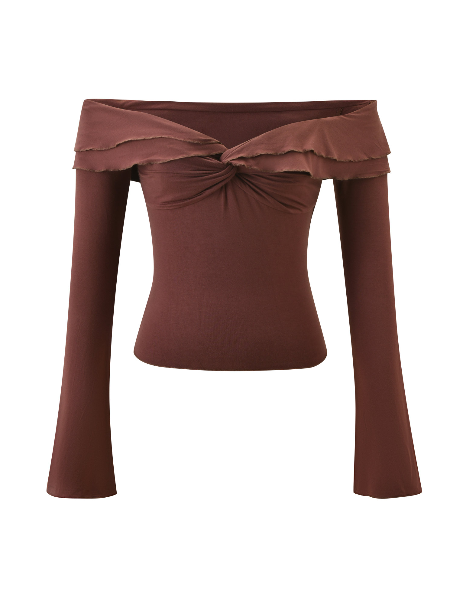 DENALI LONG SLEEVE TOP - CHOCOLATE