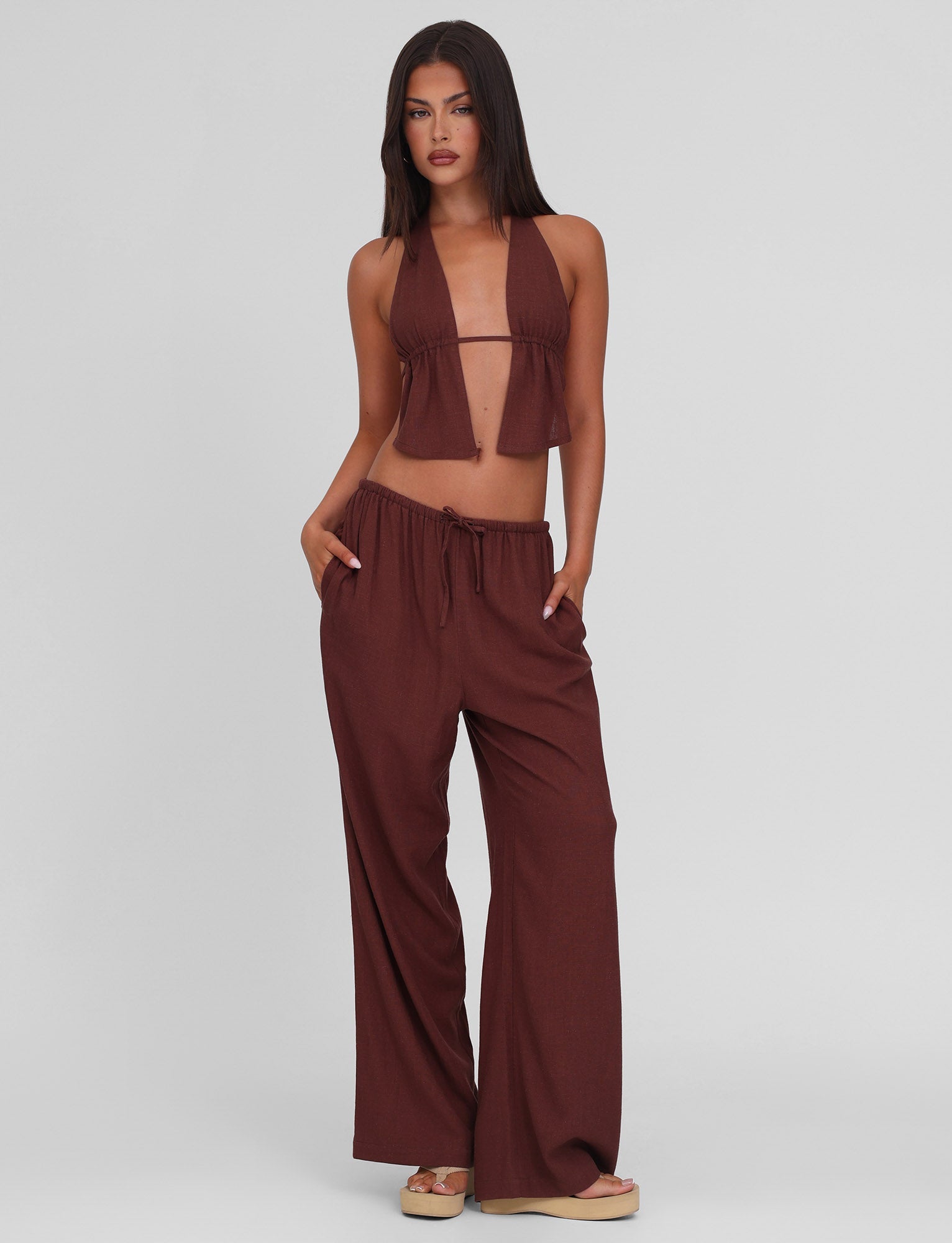 LAINEY PANT - CHOCOLATE