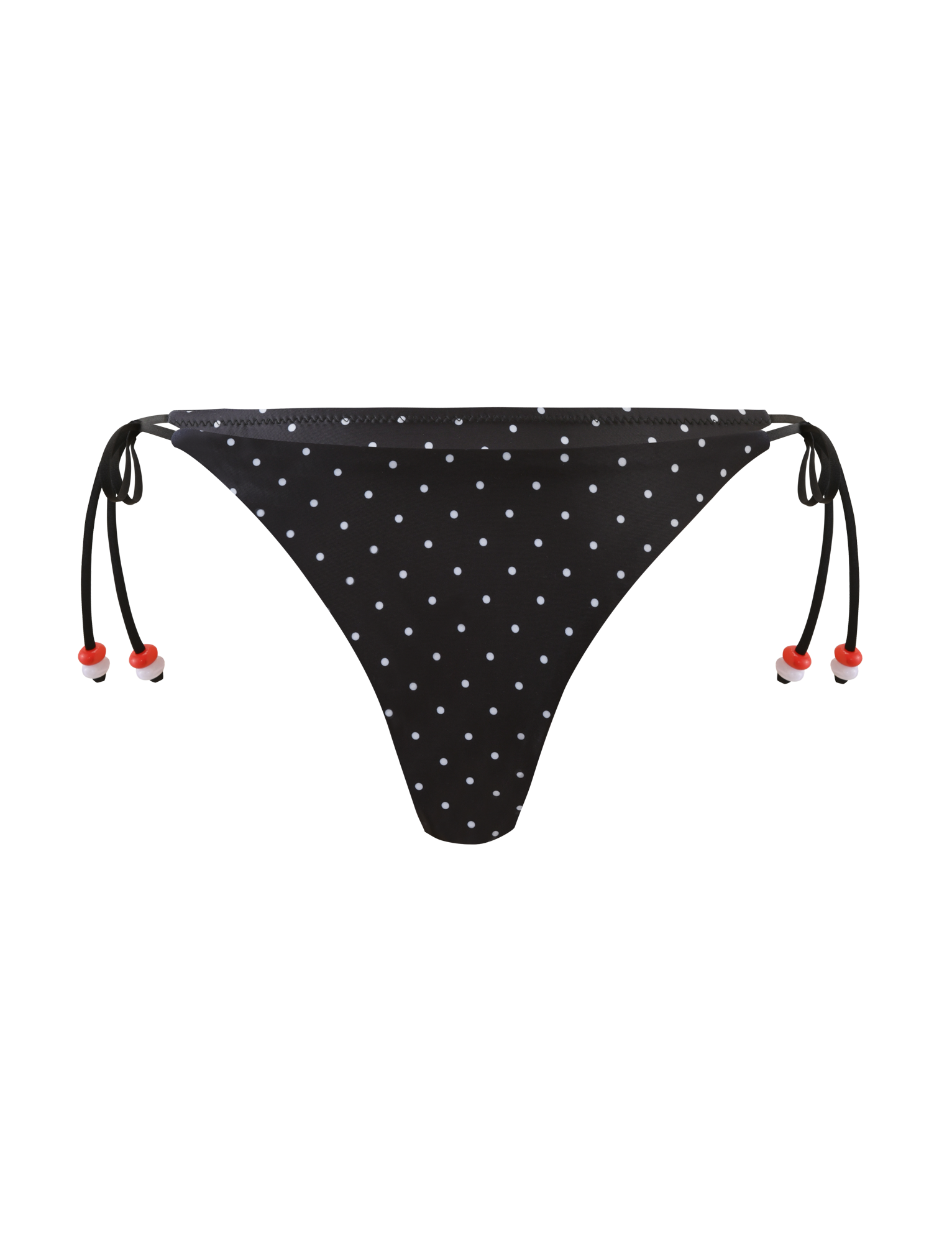 FINLEA BIKINI BOTTOM - POLKA DOT BLACK CREAM