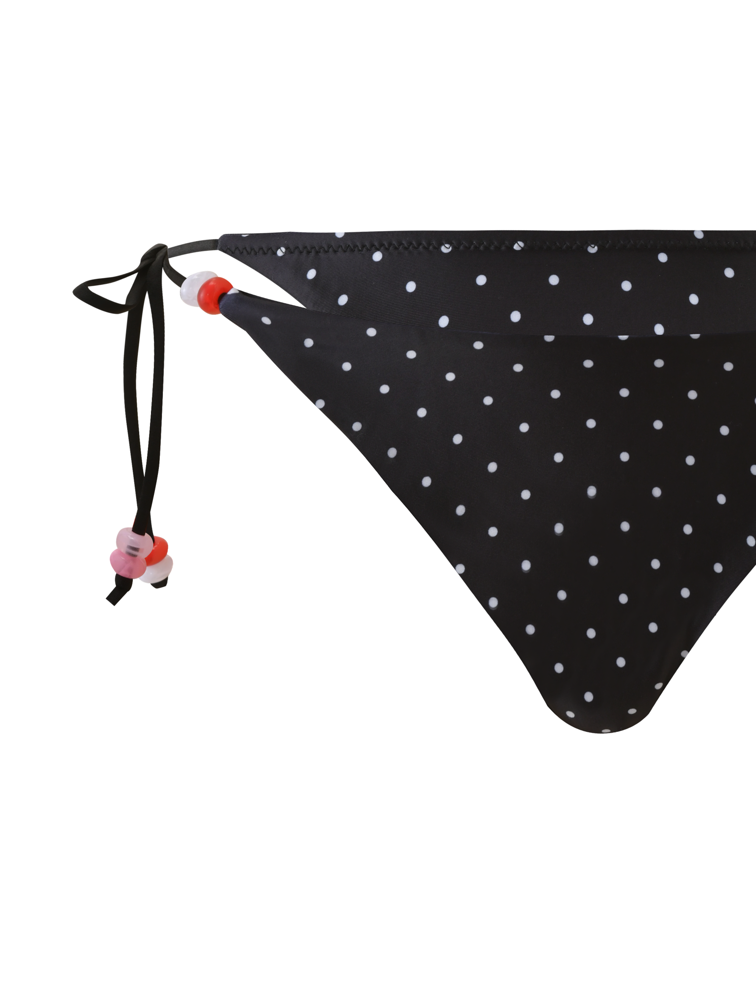 FINLEA BIKINI BOTTOM - POLKA DOT BLACK CREAM