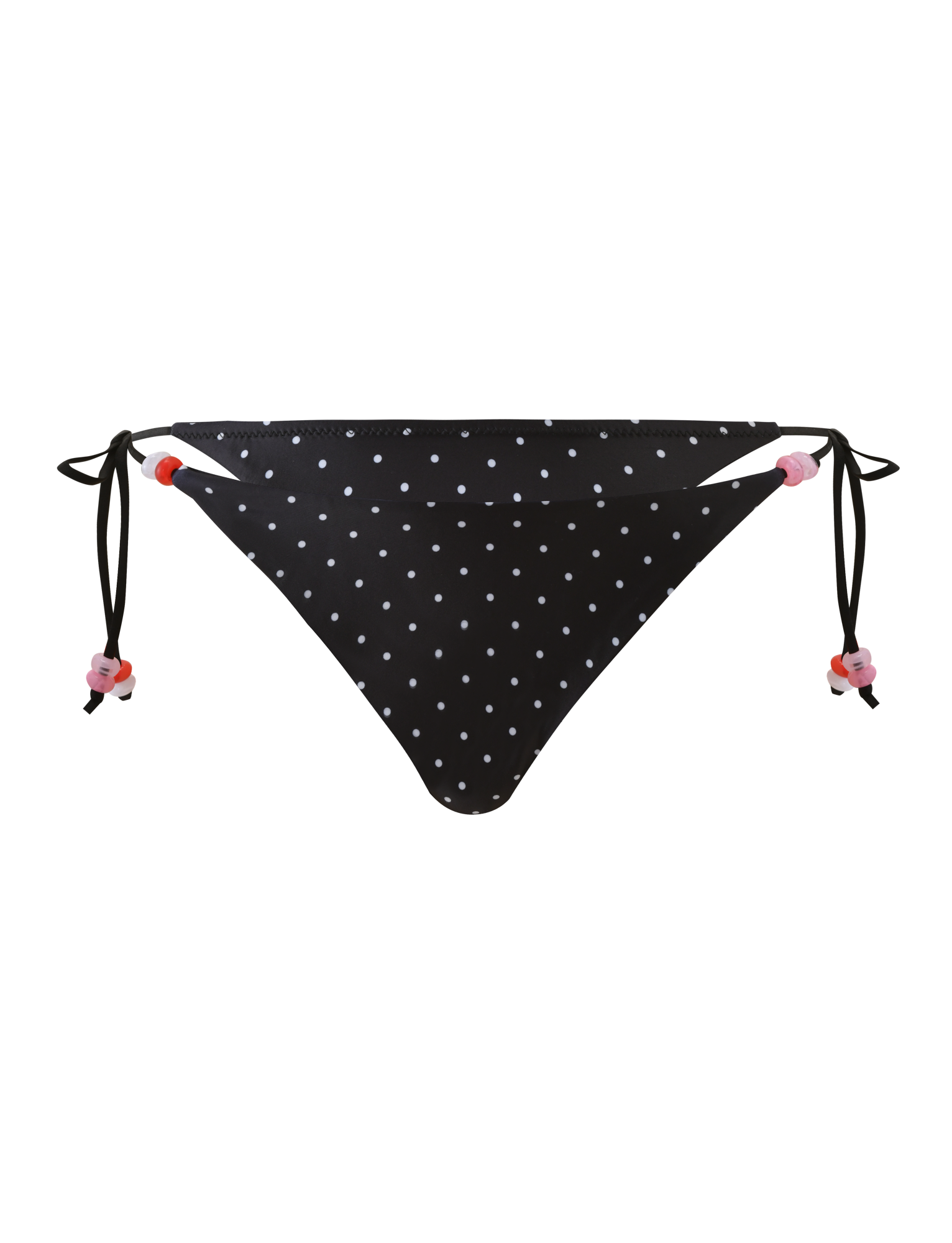 FINLEA BIKINI BOTTOM - POLKA DOT BLACK CREAM