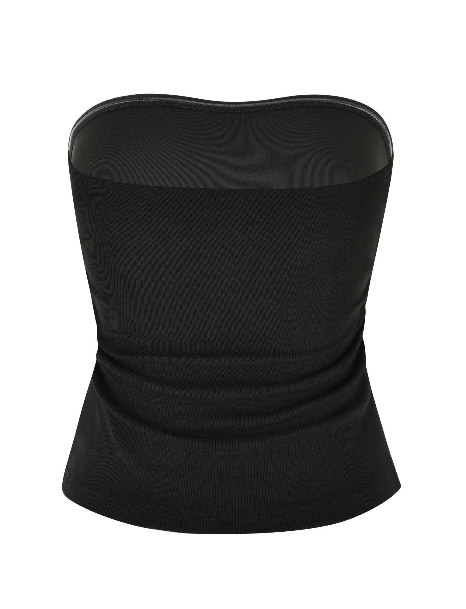 HARRIETT RIB TUBE TOP - BLACK
