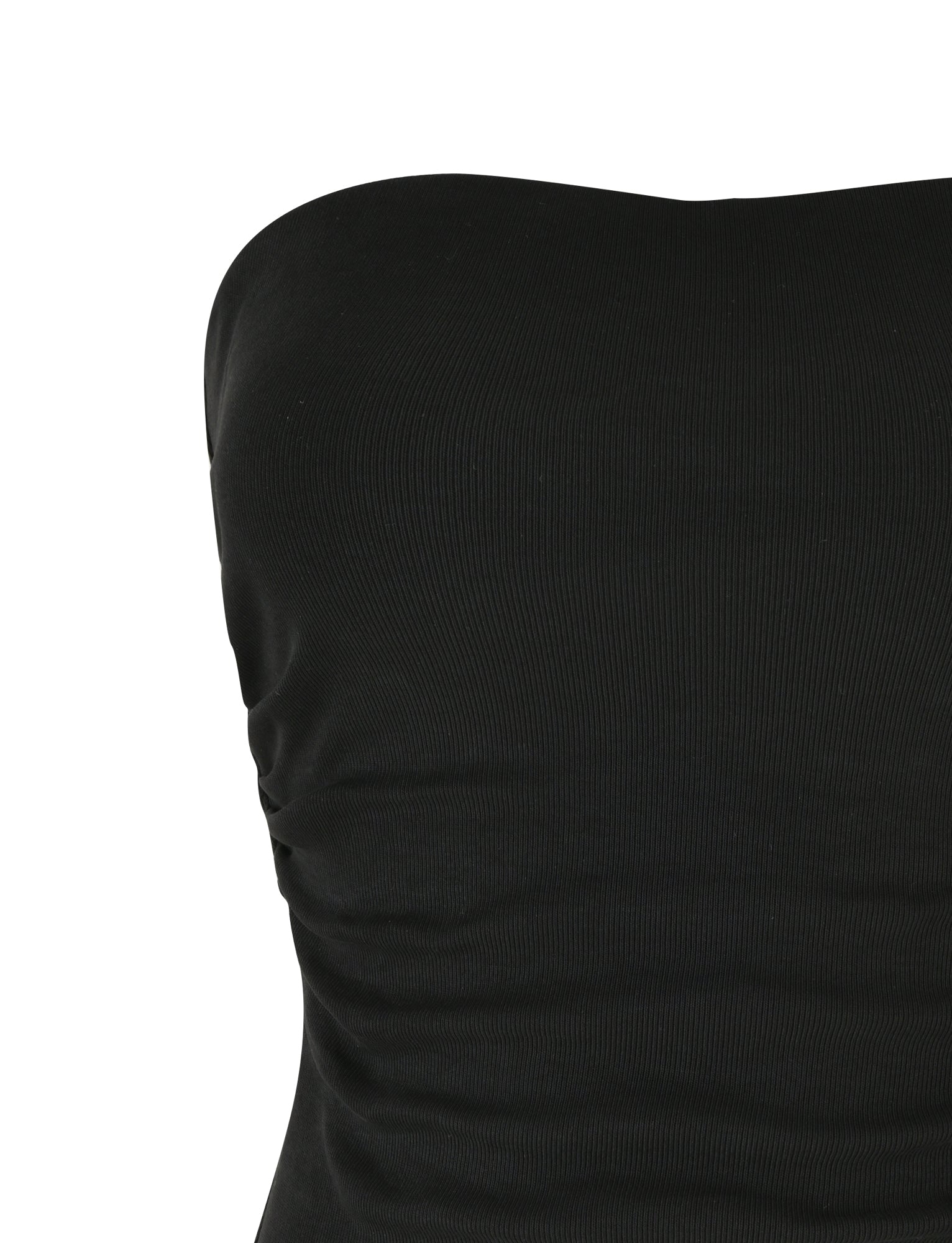 HARRIETT RIB TUBE TOP - BLACK