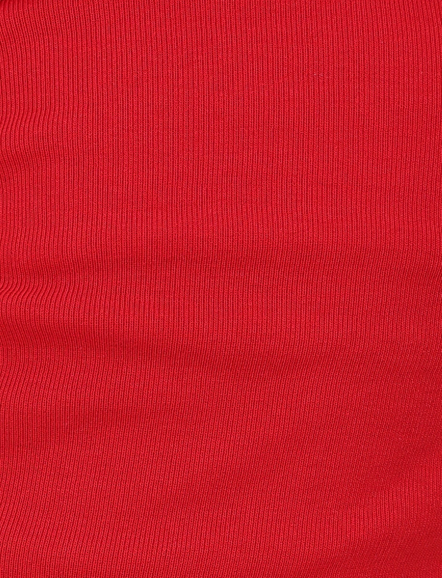 HARRIETT RIB TUBE TOP - RED