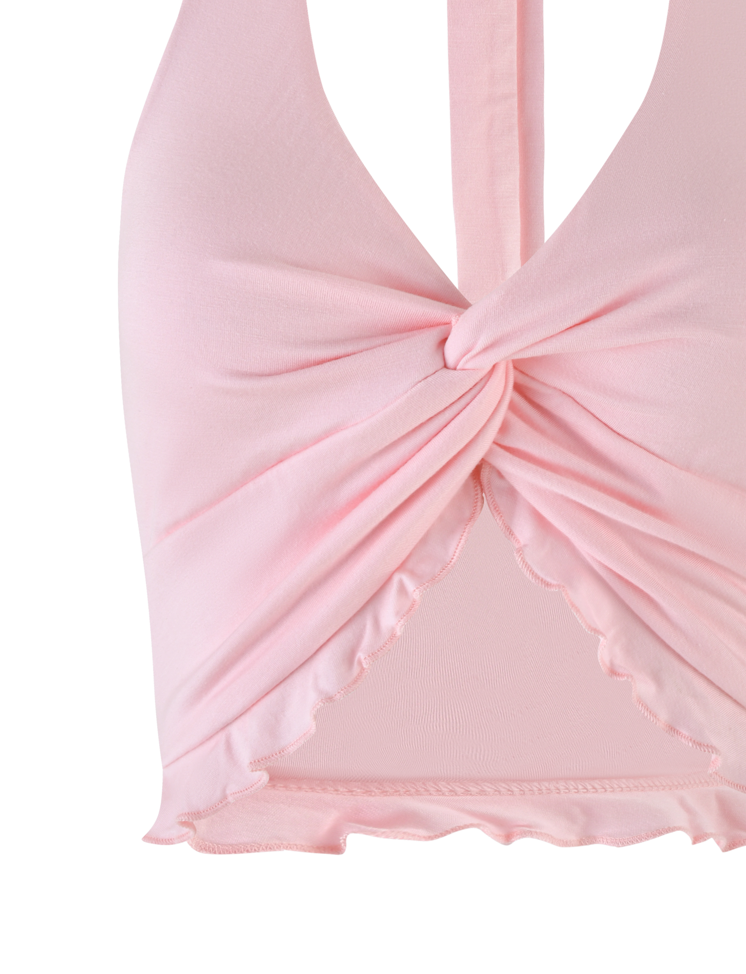 KATYA HALTER TOP - PALE PINK