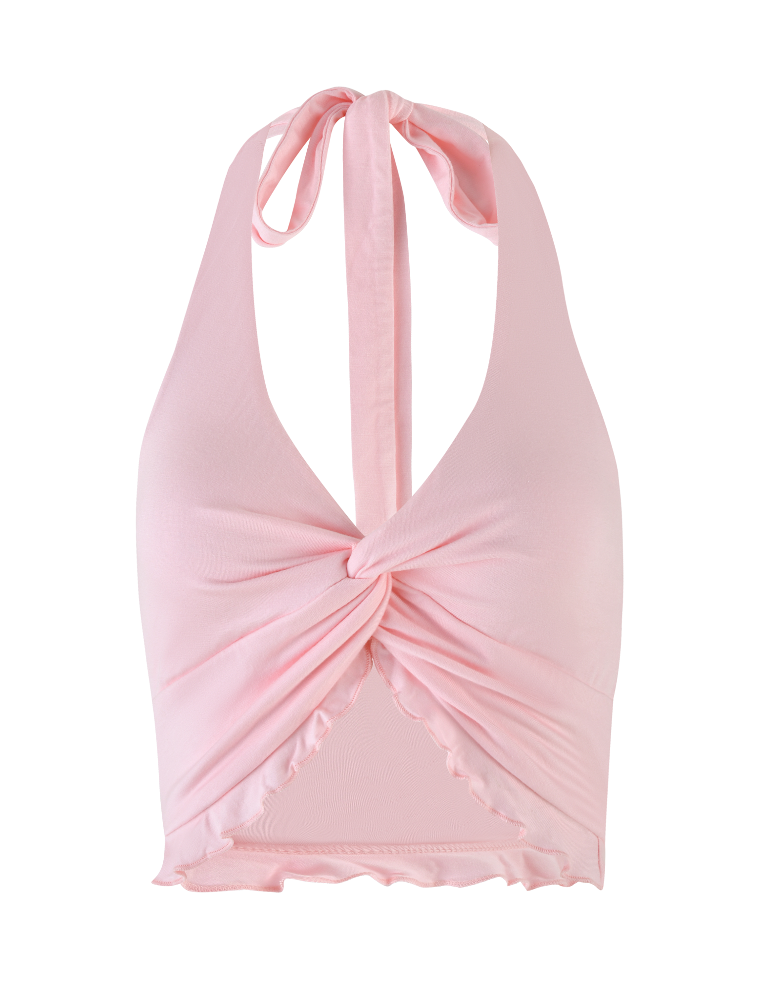 KATYA HALTER TOP - PALE PINK