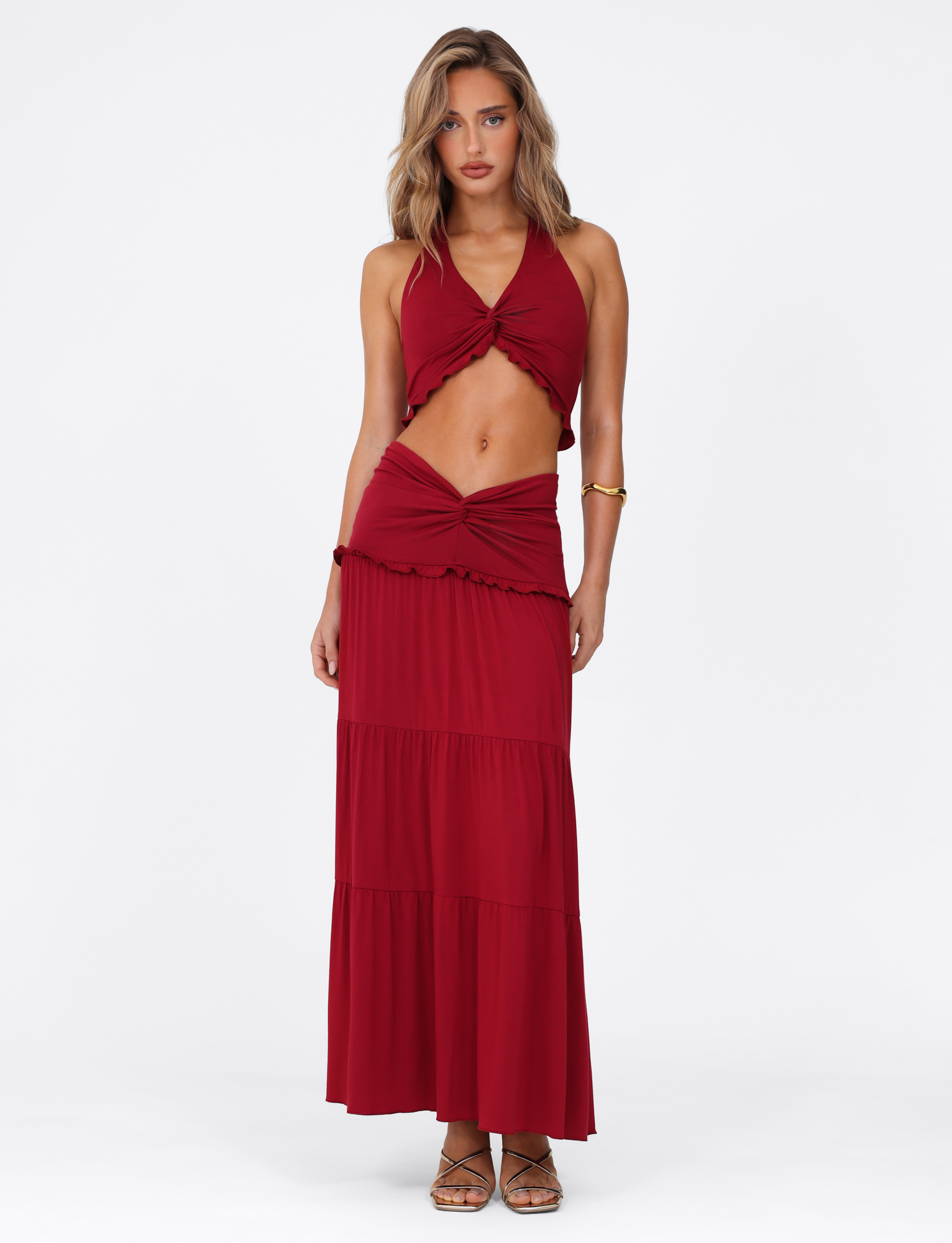 KATYA HALTER TOP - RED