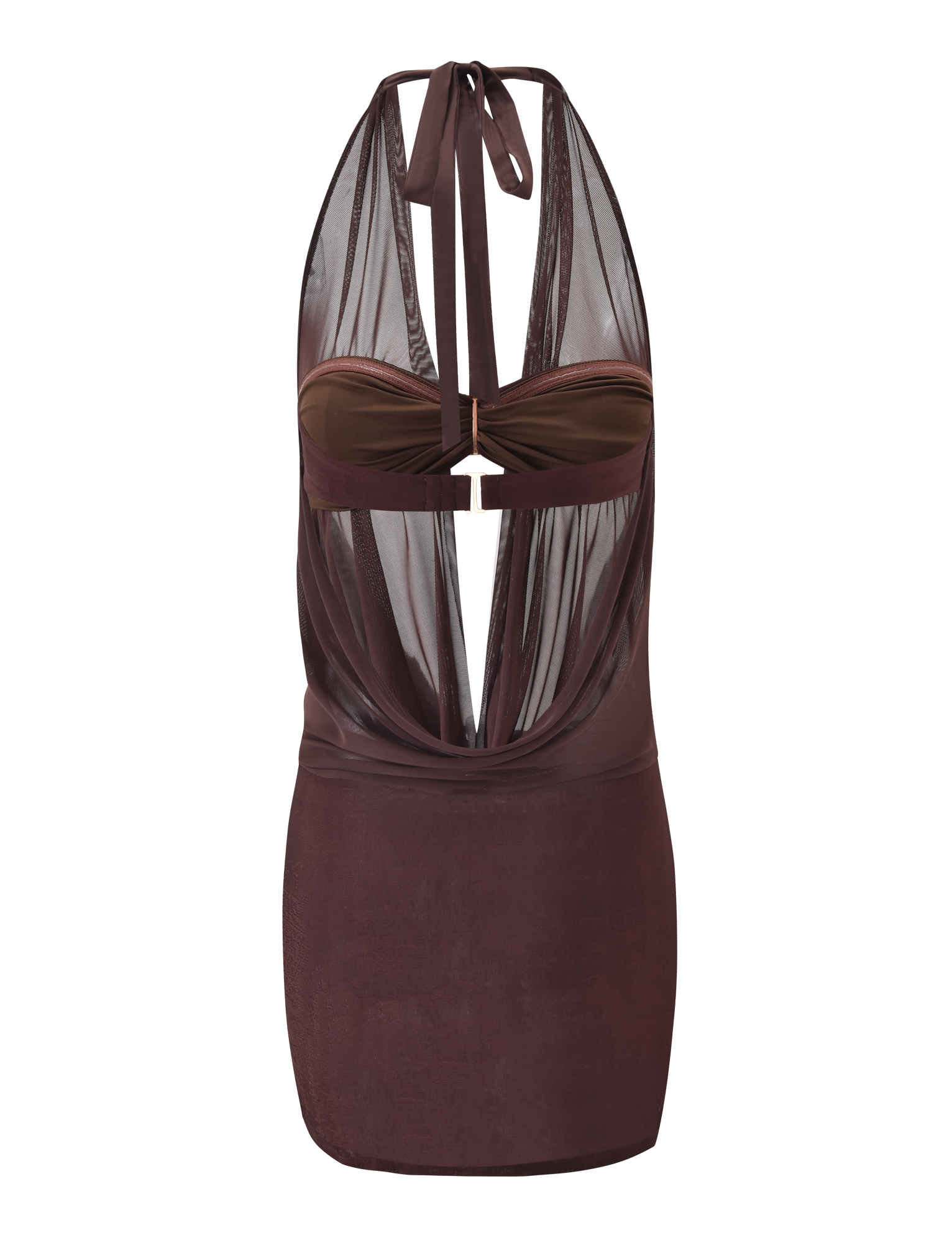 MAKENA TWO-PIECE DRESS - CHOCOLATE