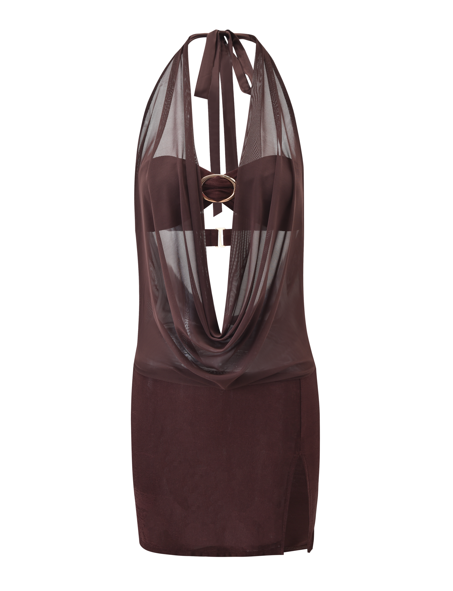 MAKENA TWO-PIECE DRESS - CHOCOLATE
