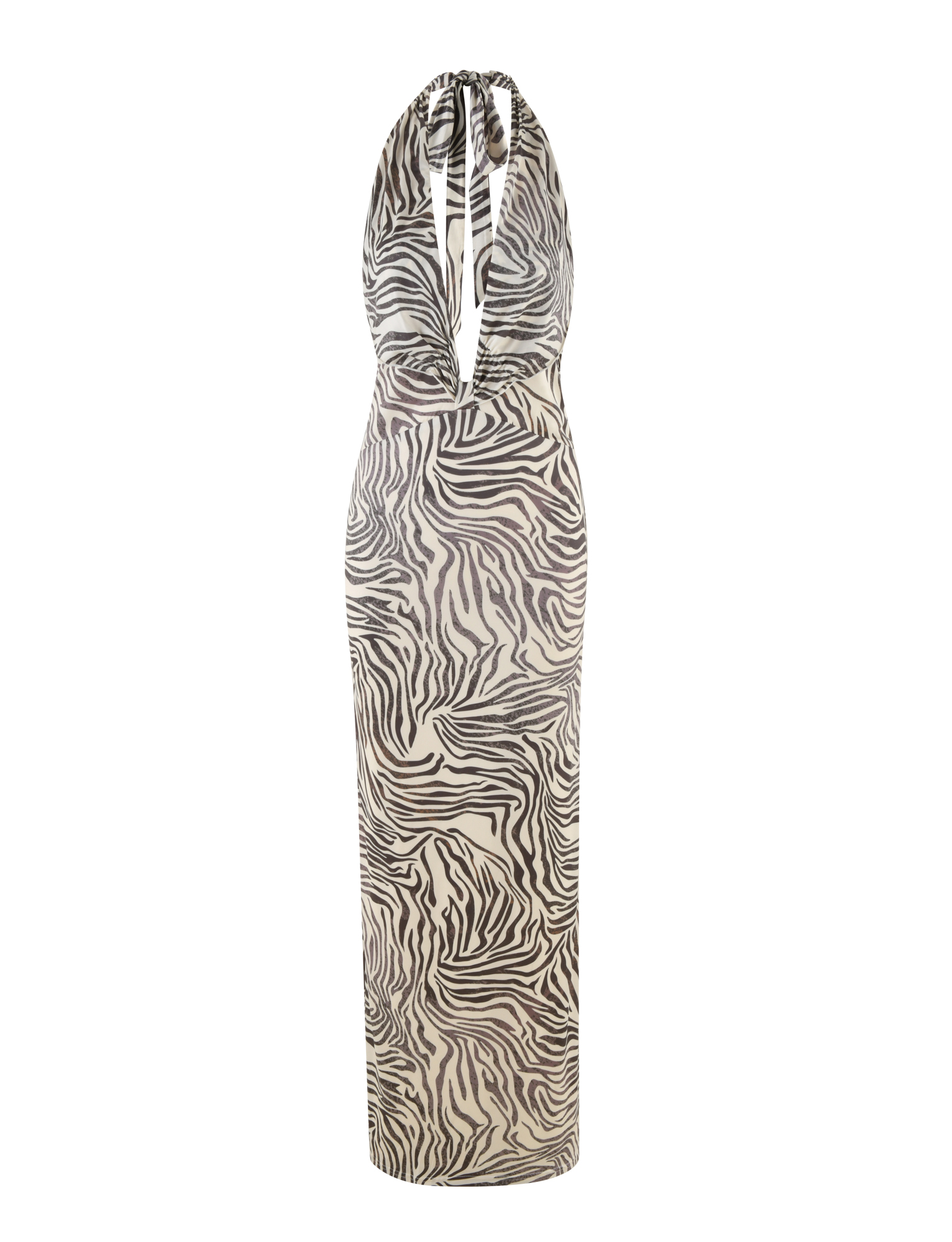 CRESSIDA DRESS - NEUTRAL : ZEBRA
