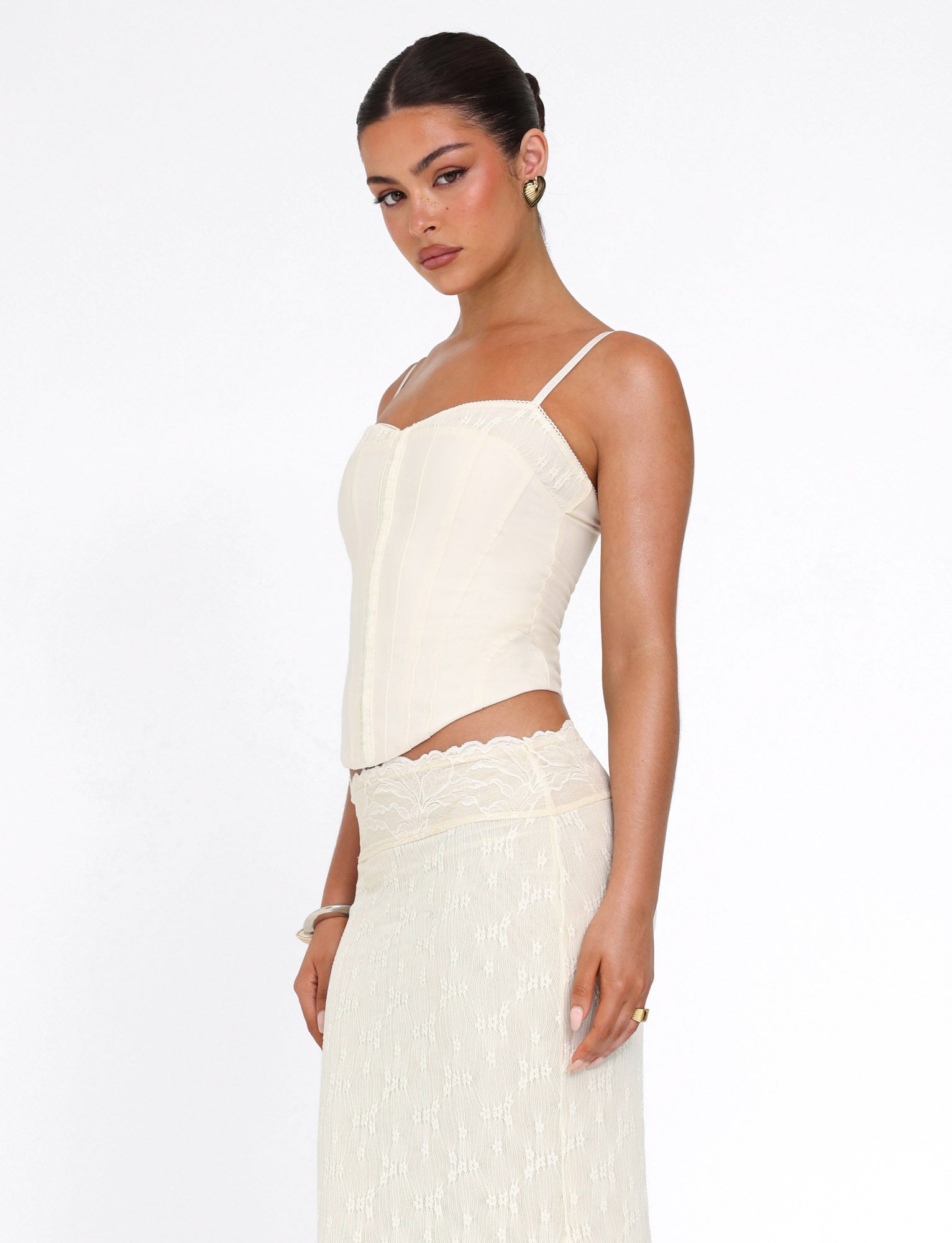 ANTONELLA TOP - WHITE : BONE : CREAM