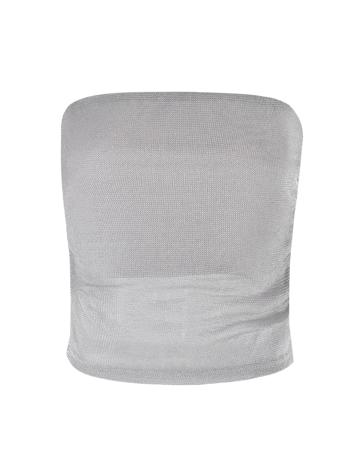 HARRIETT TUBE TOP - SILVER