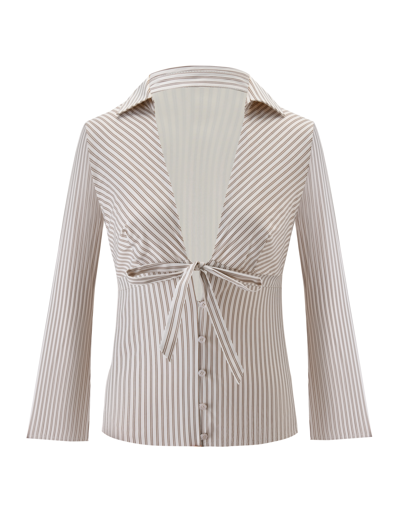 SABRINE SHIRT - BEIGE STRIPE