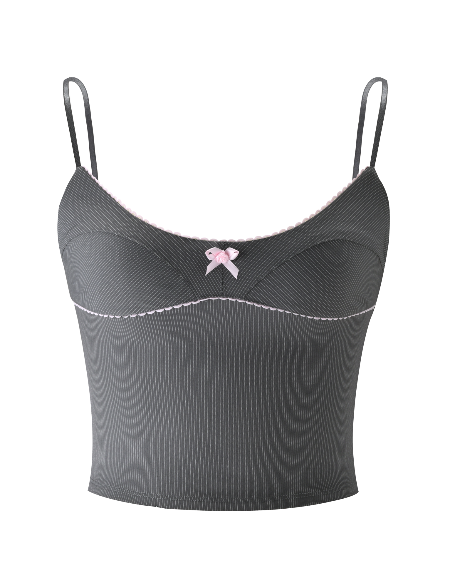 EMORY TOP - GREY PINSTRIPE