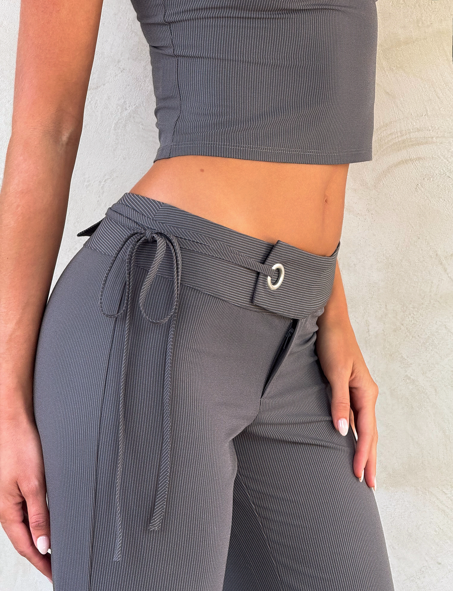 EMORY PANT - GREY PINSTRIPE