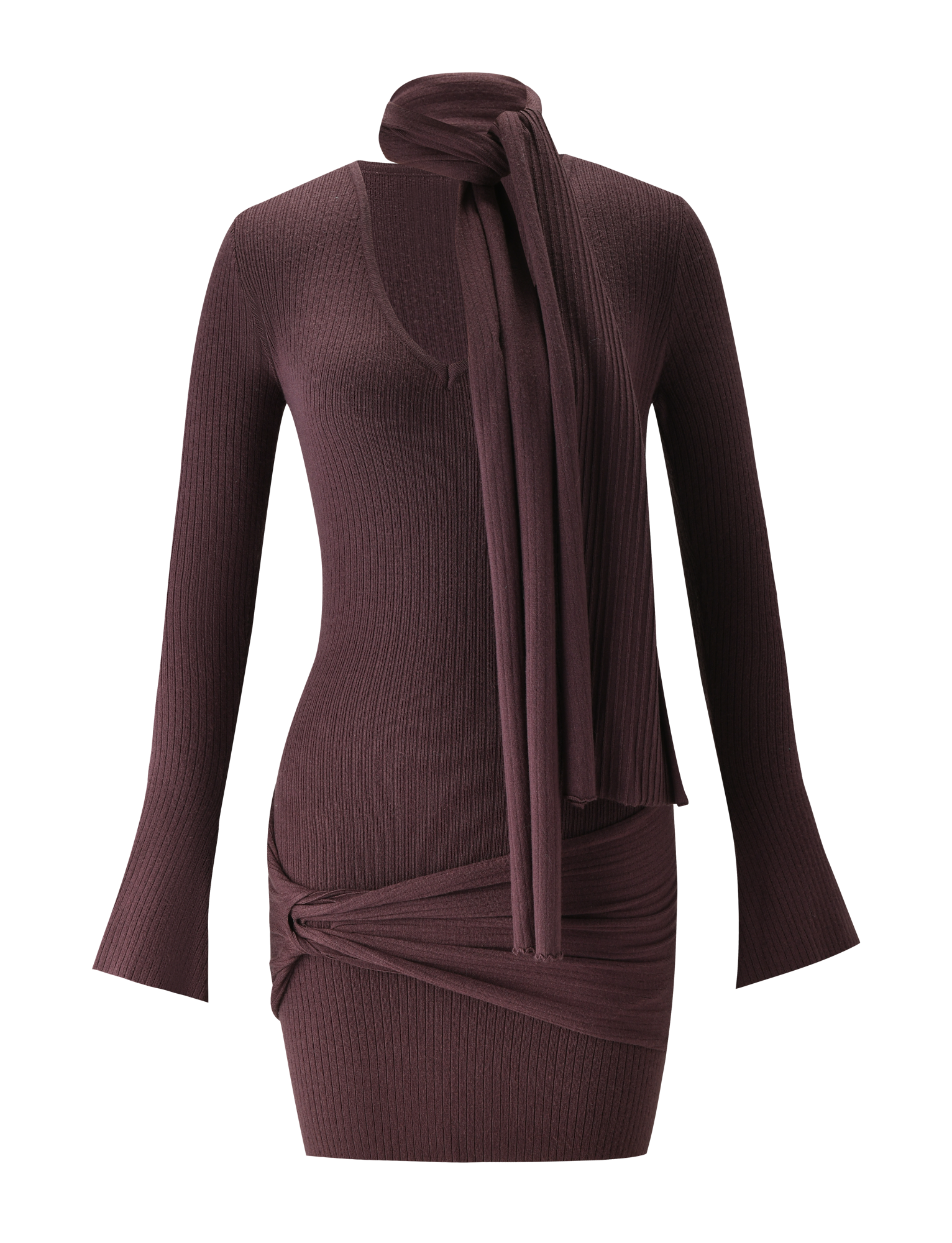 RENNER MINI DRESS - CHOCOLATE