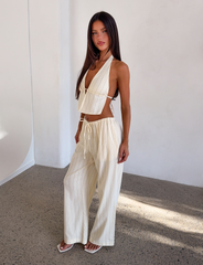 LAINEY PANT - BEIGE STRIPE
