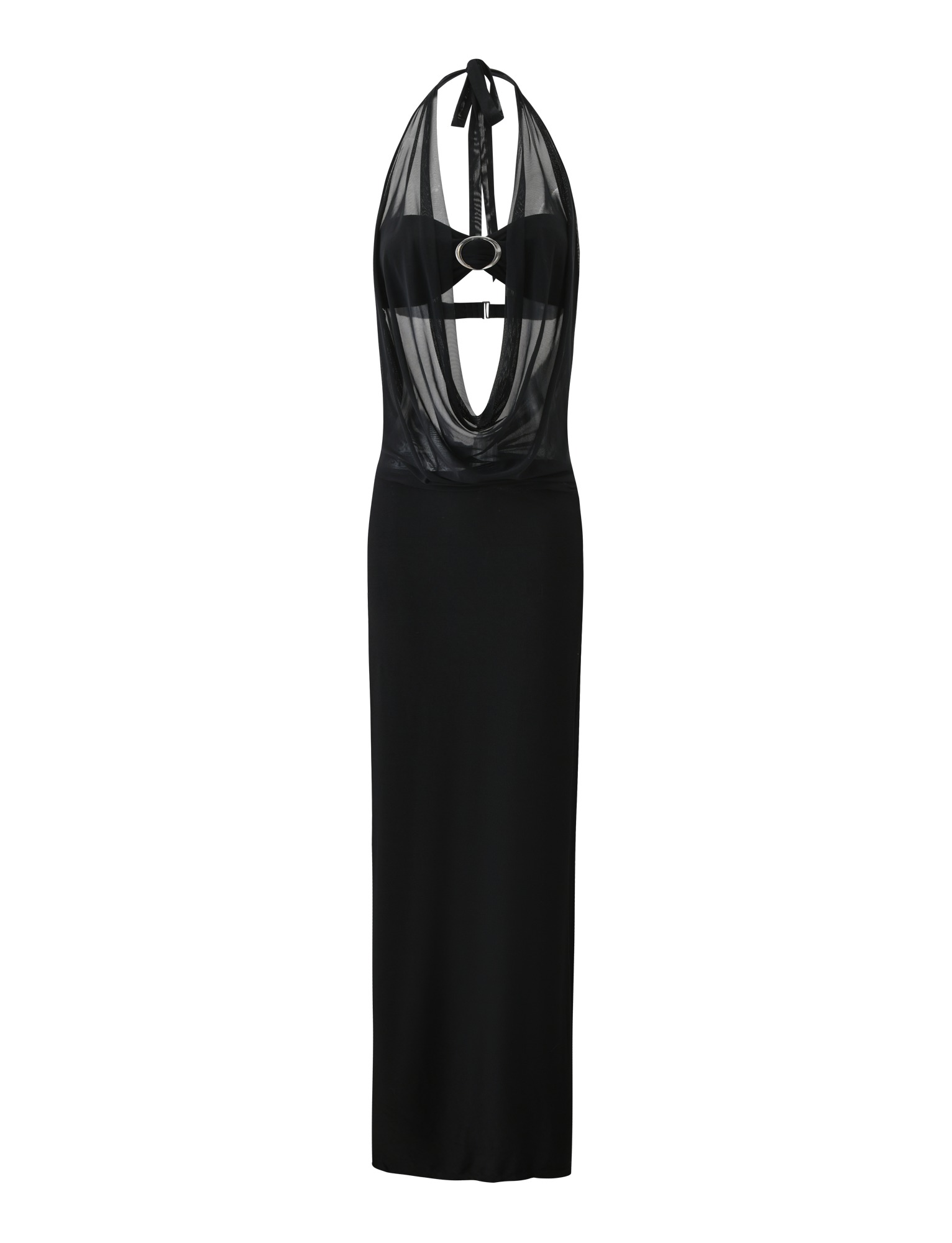 MAKENA TWO-PIECE MAXI DRESS - BLACK