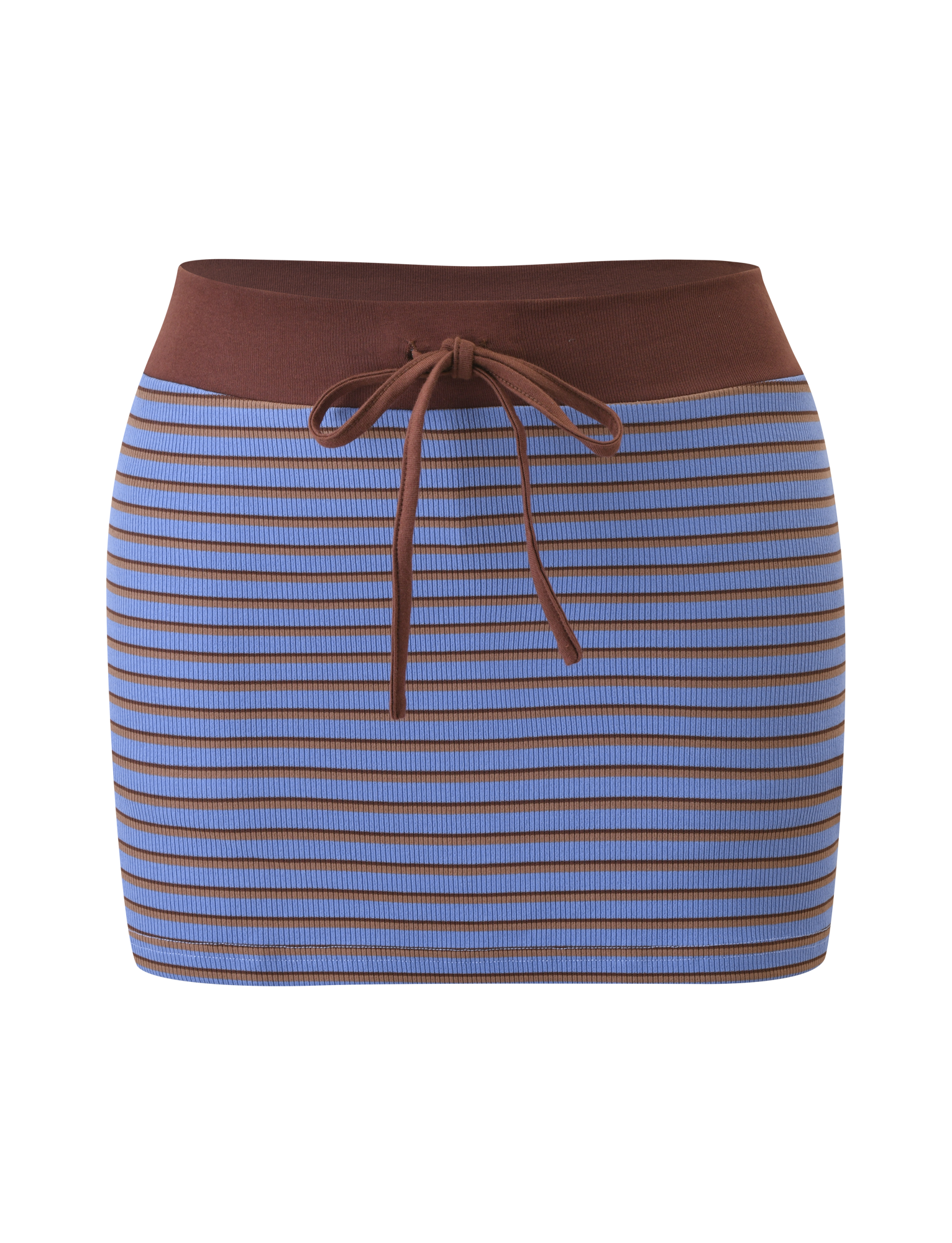 KAYDIN SKORT - BLUE AND BROWN STRIPE