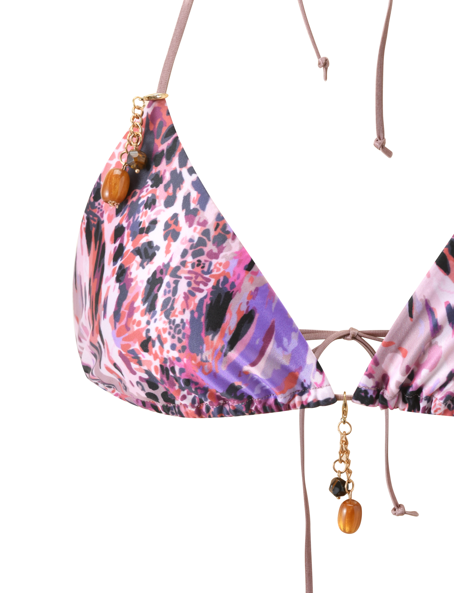 FINLEA BIKINI TOP 2.0 - PURPLE ANIMAL SWIRL