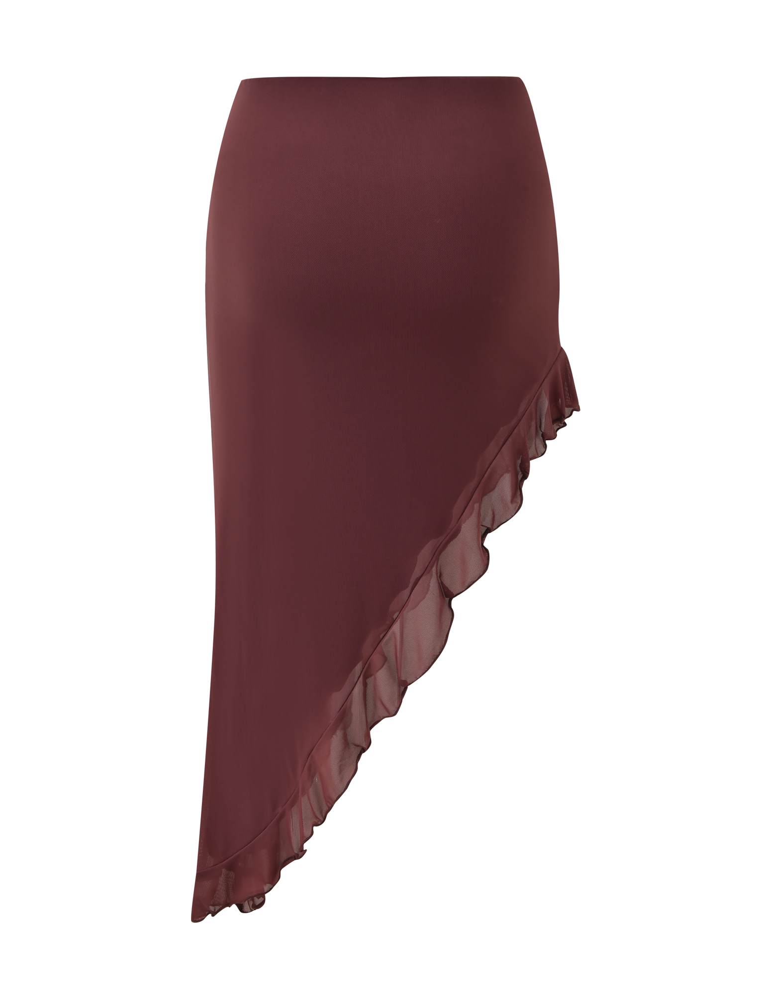 GEORGIE DIAMANTE HI LO SKIRT - CHOCOLATE