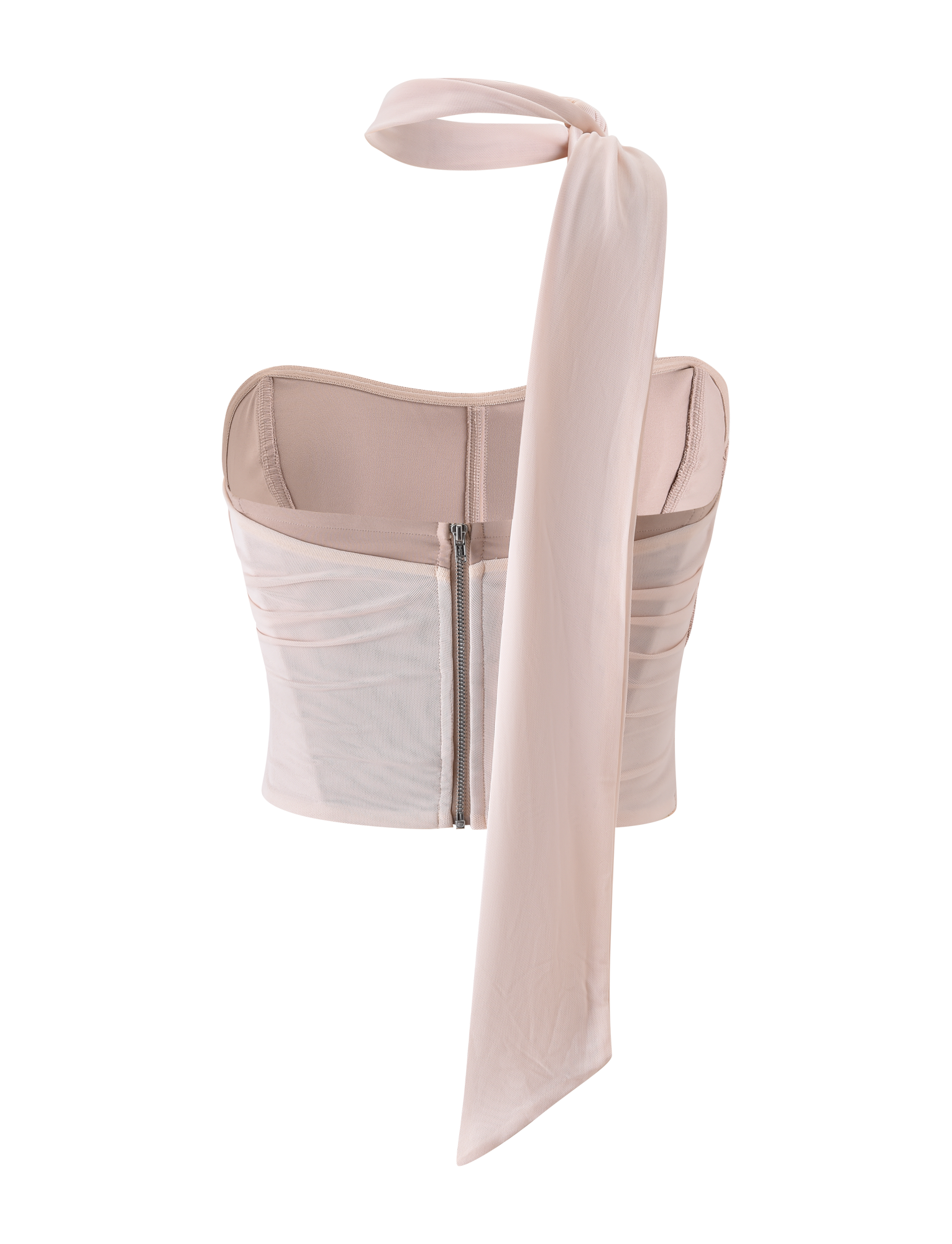 TERESE FLORAL APPLIQUE CORSET - TAN