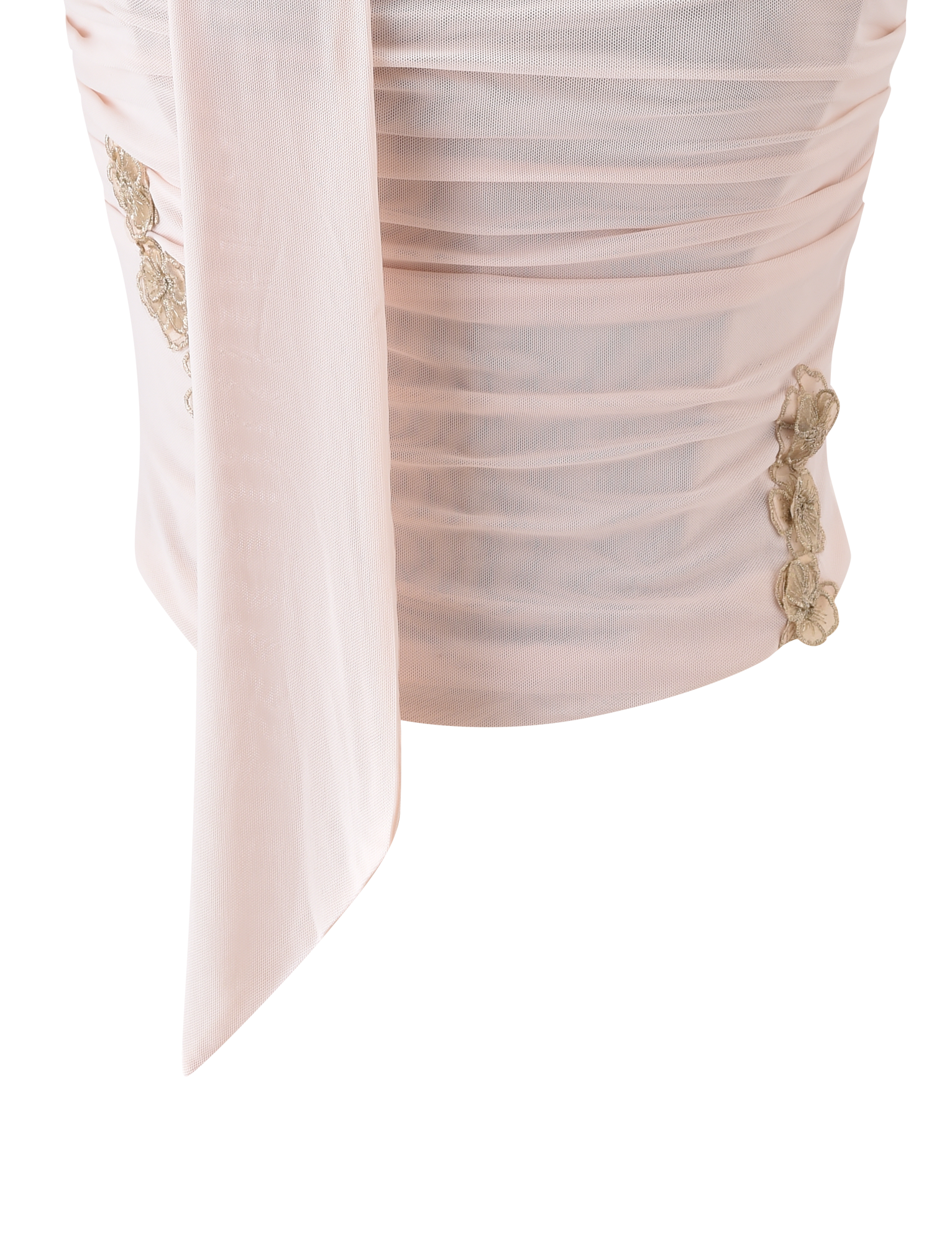 TERESE FLORAL APPLIQUE CORSET - TAN