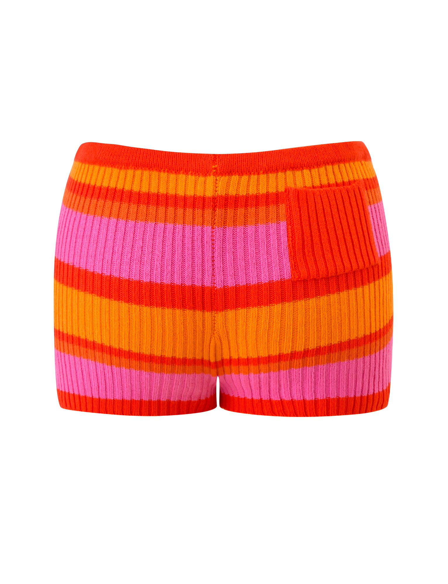 EVERLY KNIT SHORT - SUNSET TROPICAL STRIPE