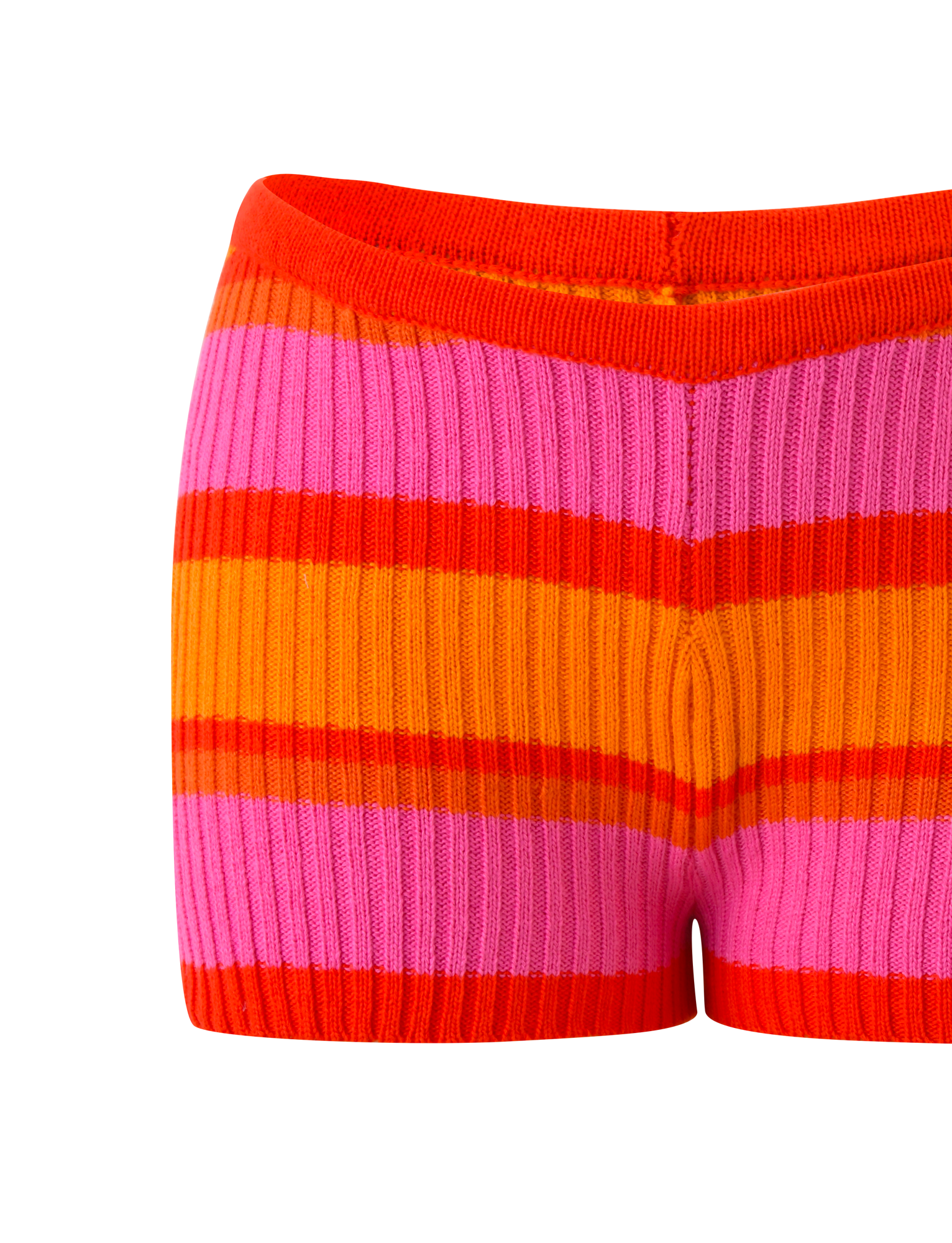 EVERLY KNIT SHORT - SUNSET TROPICAL STRIPE