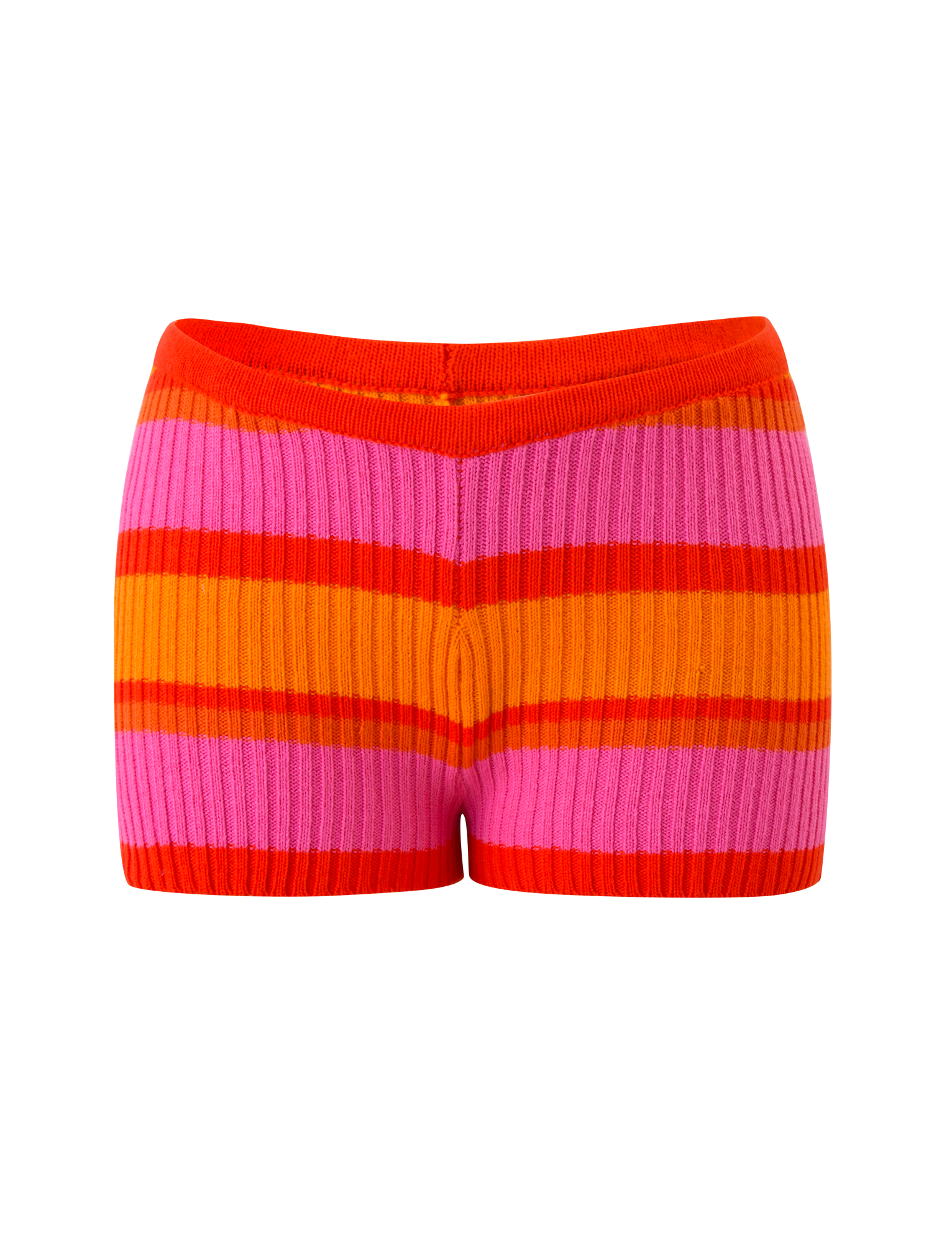 EVERLY KNIT SHORT - SUNSET TROPICAL STRIPE