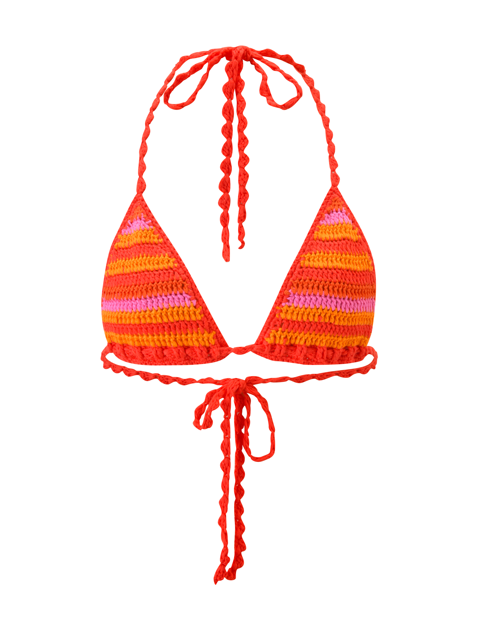CORA BIKINI TOP 2.0 - SUNSET TROPICAL STRIPE