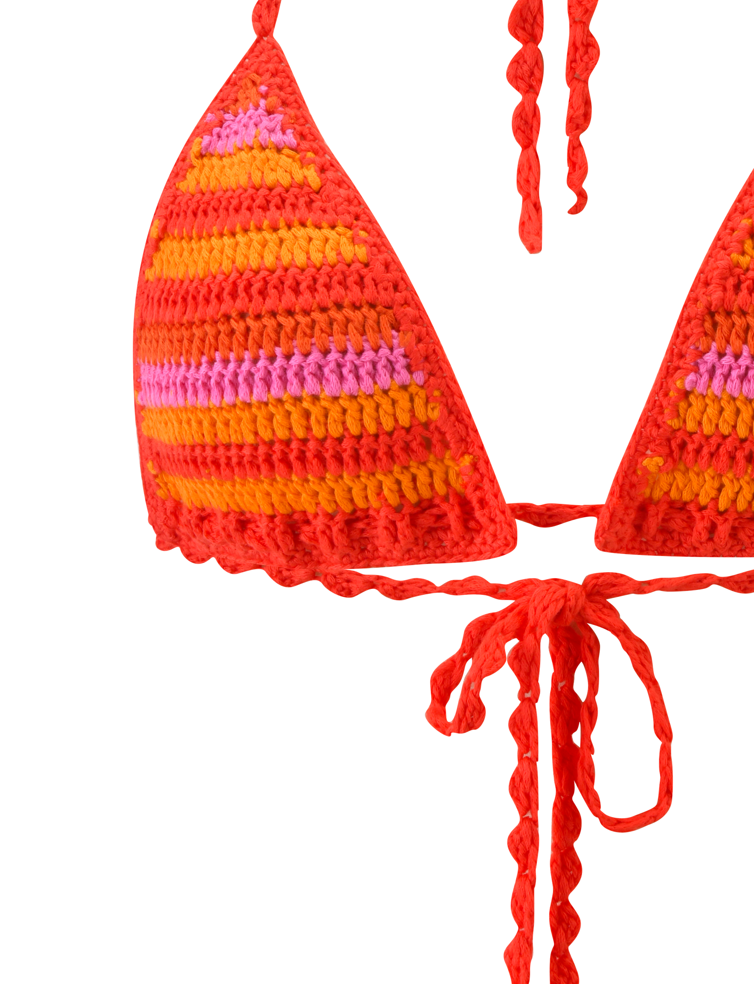 CORA BIKINI TOP 2.0 - SUNSET TROPICAL STRIPE