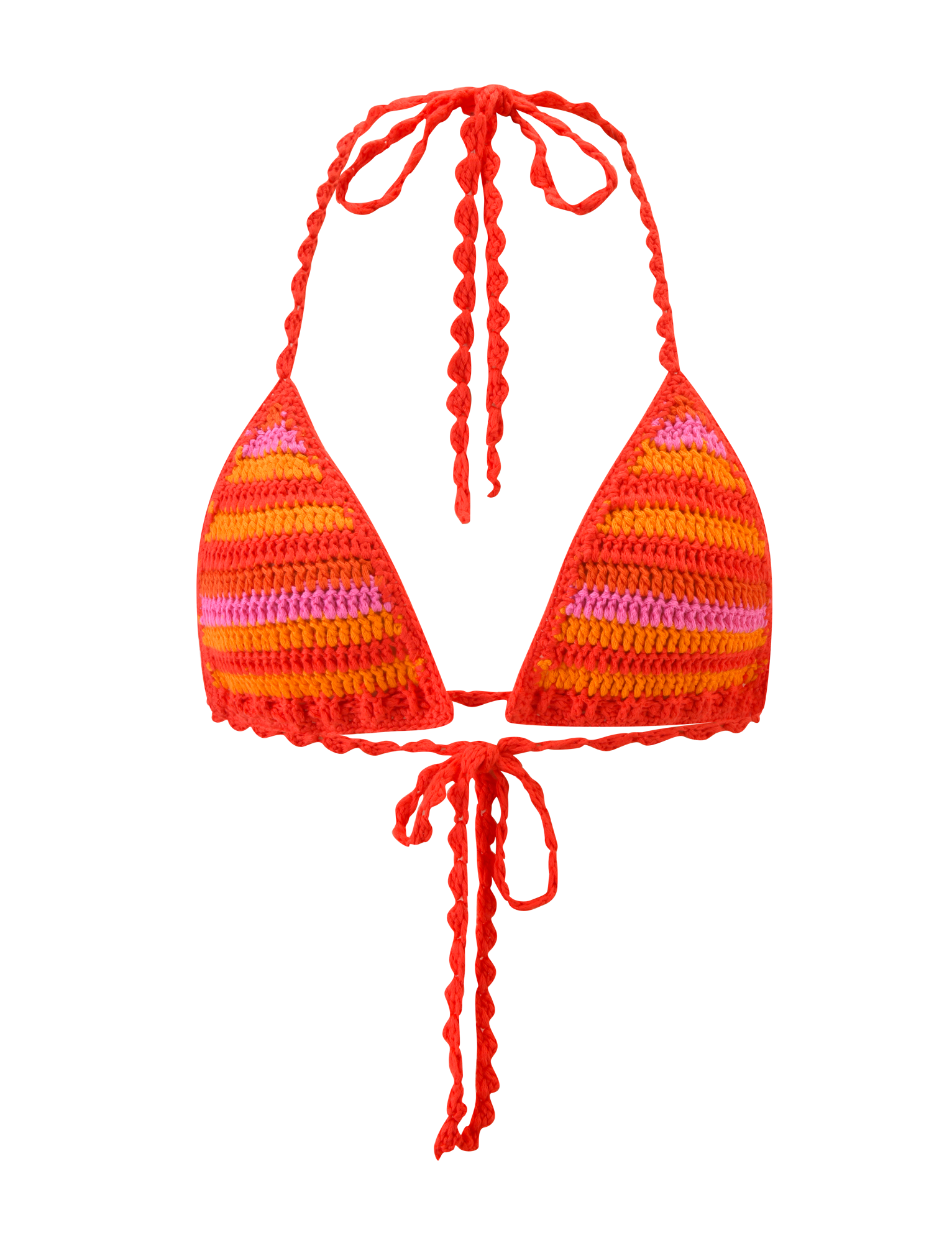 CORA BIKINI TOP 2.0 - SUNSET TROPICAL STRIPE