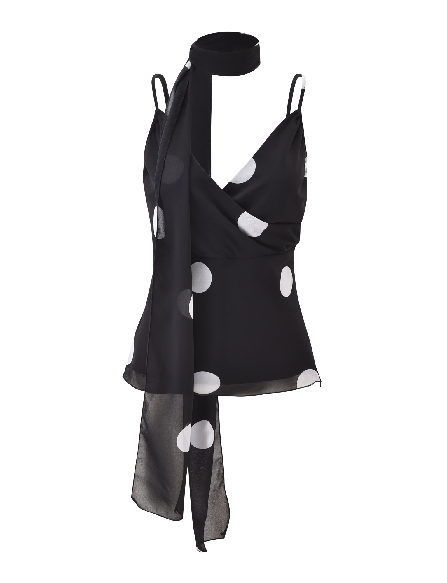 AYDIN SCARF TOP - BLACK