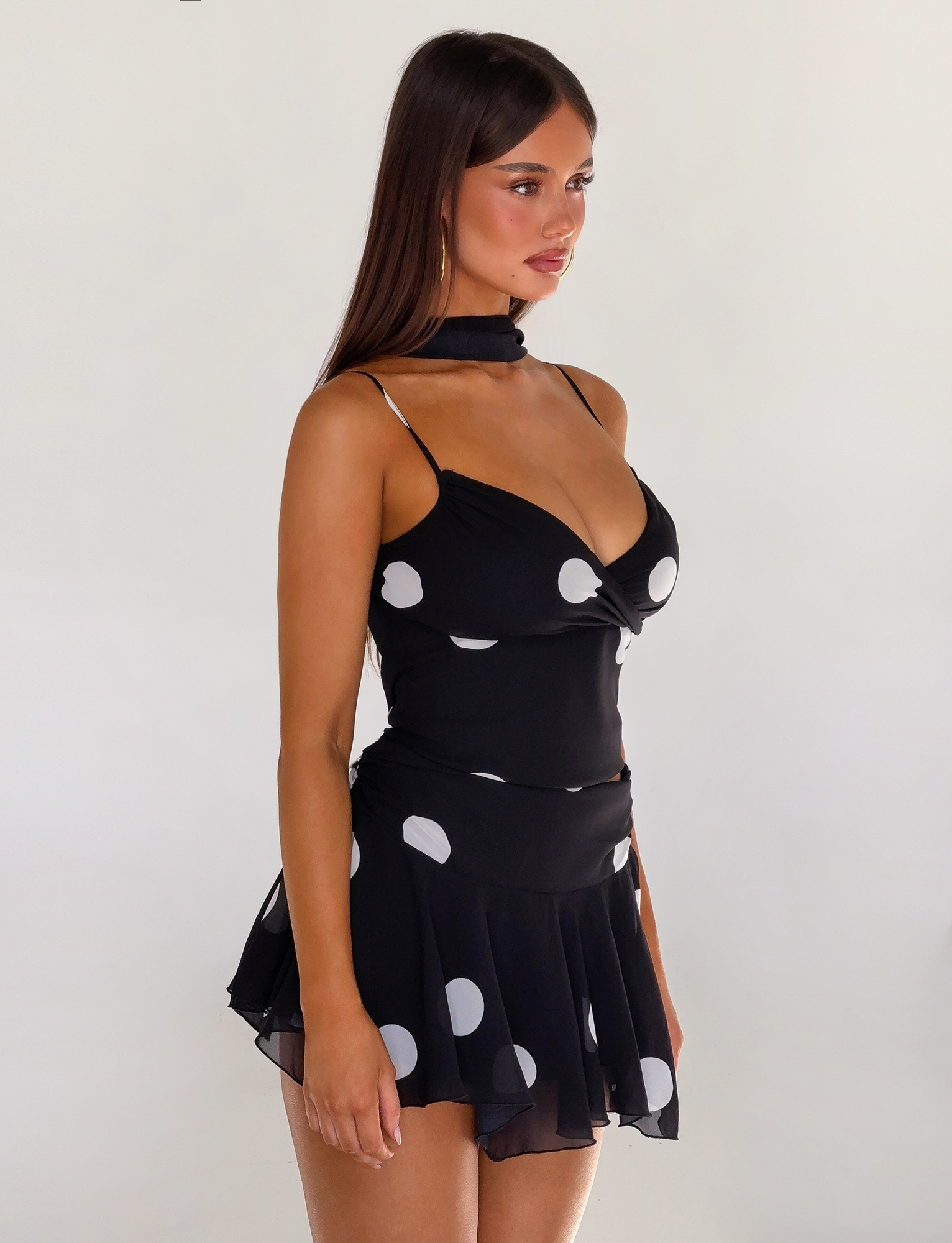 AYDIN SCARF TOP - BLACK
