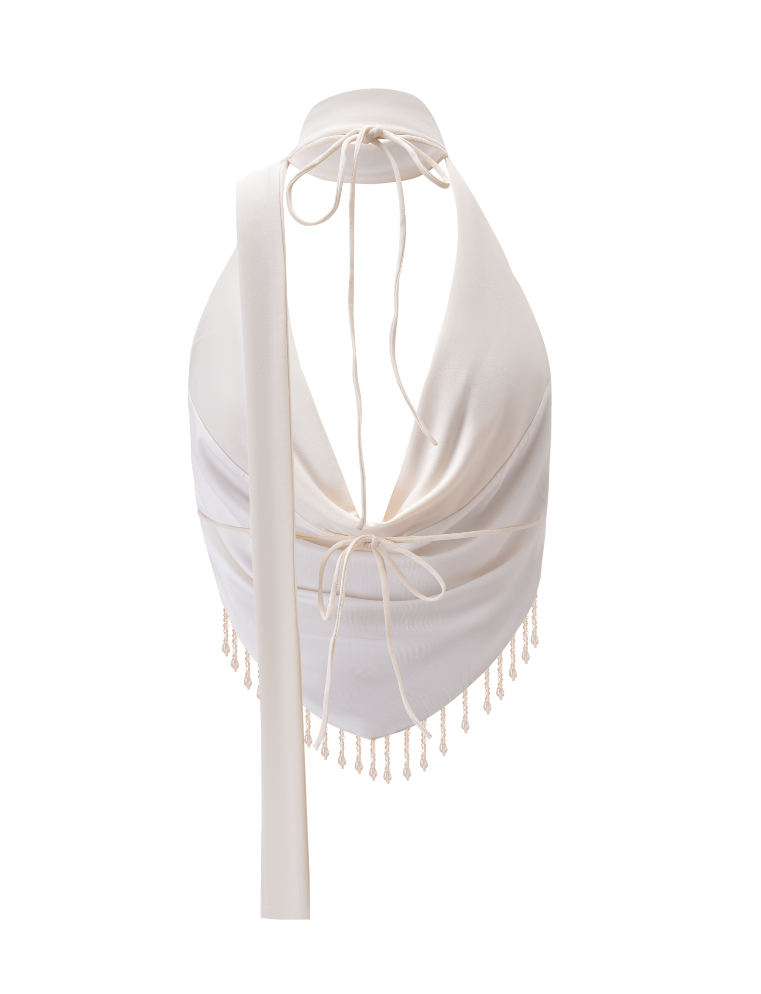 AUBRIELLA TASSLE TOP - CREAM