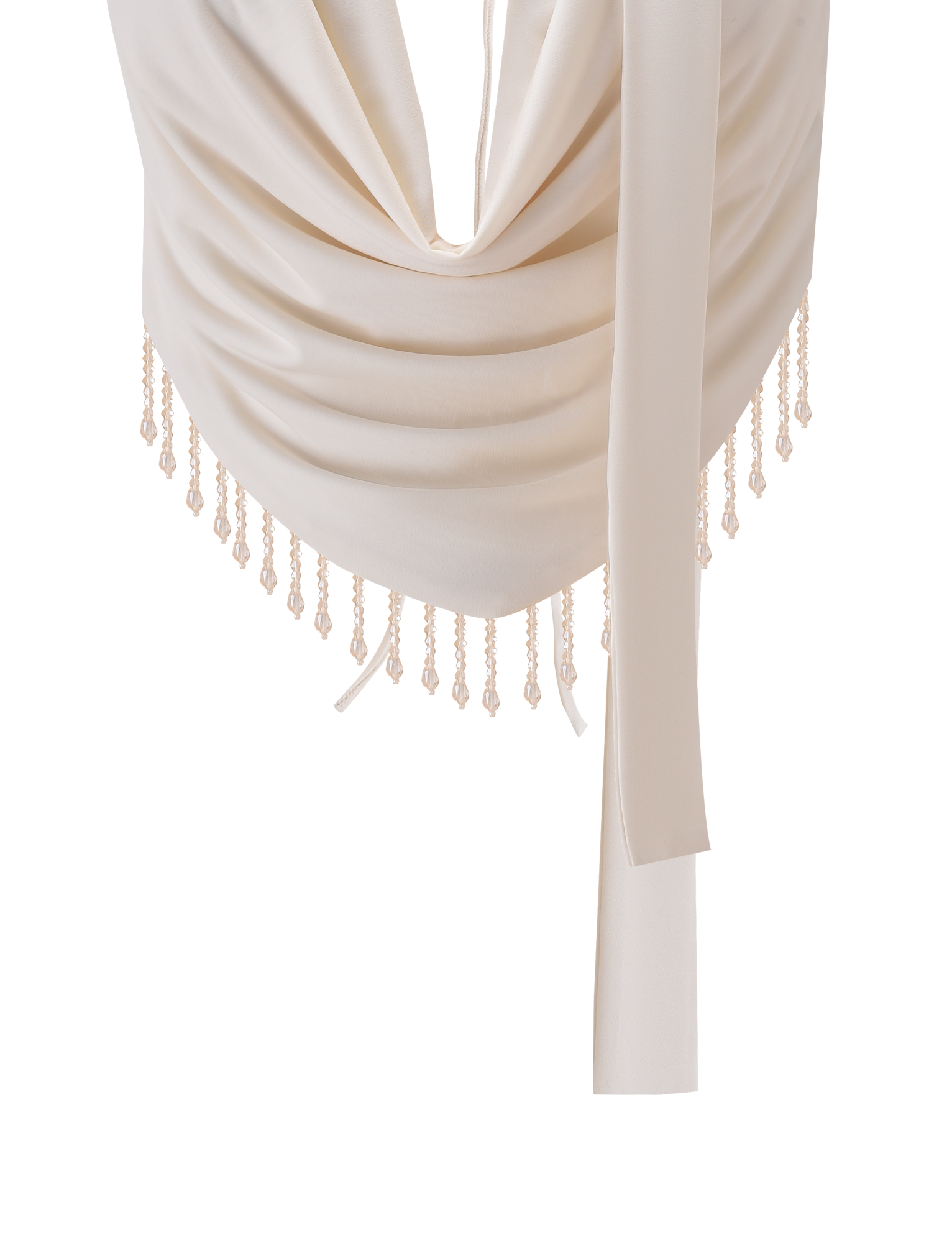 AUBRIELLA TASSLE TOP - CREAM