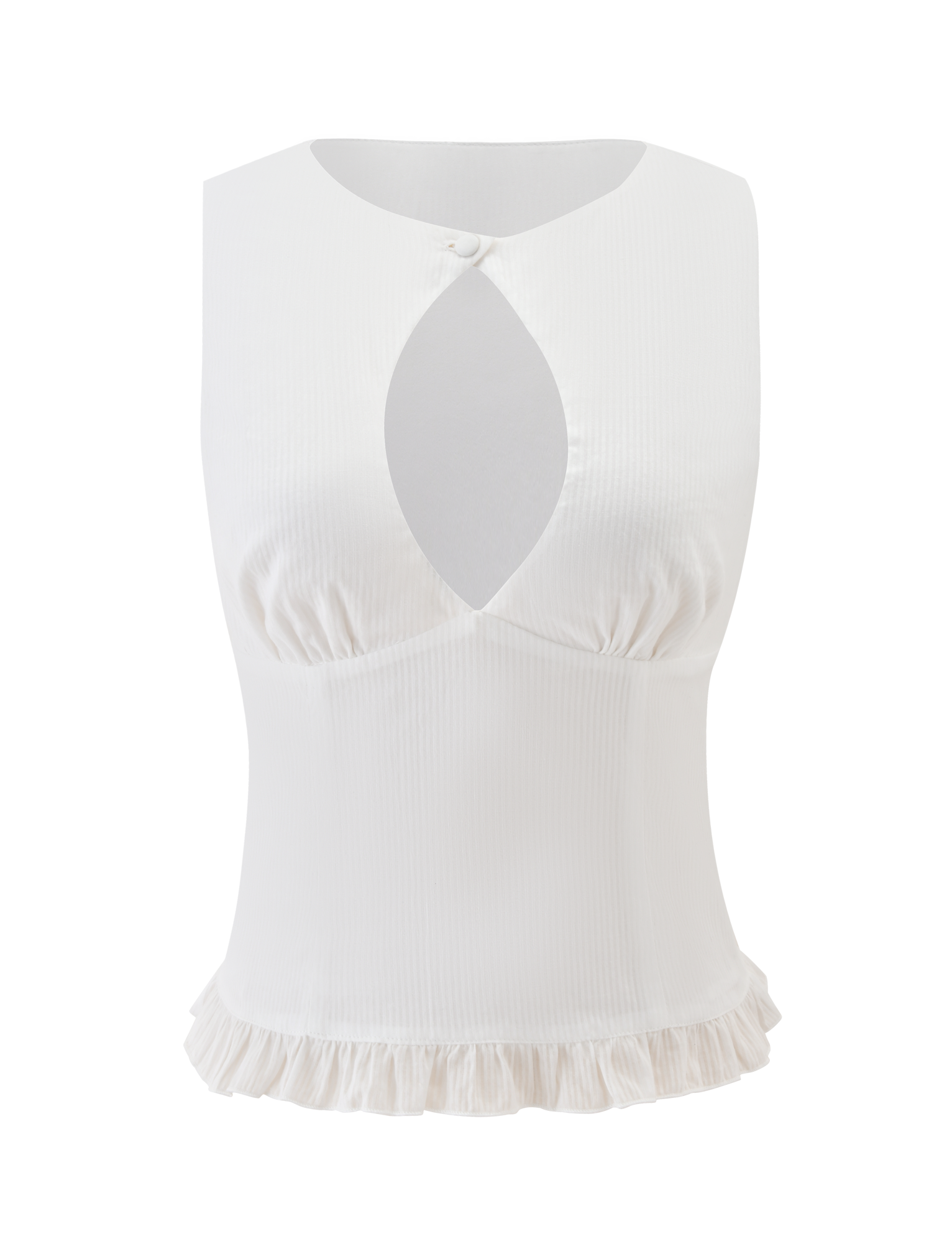 ANIYA KEYHOLE TOP - WHITE